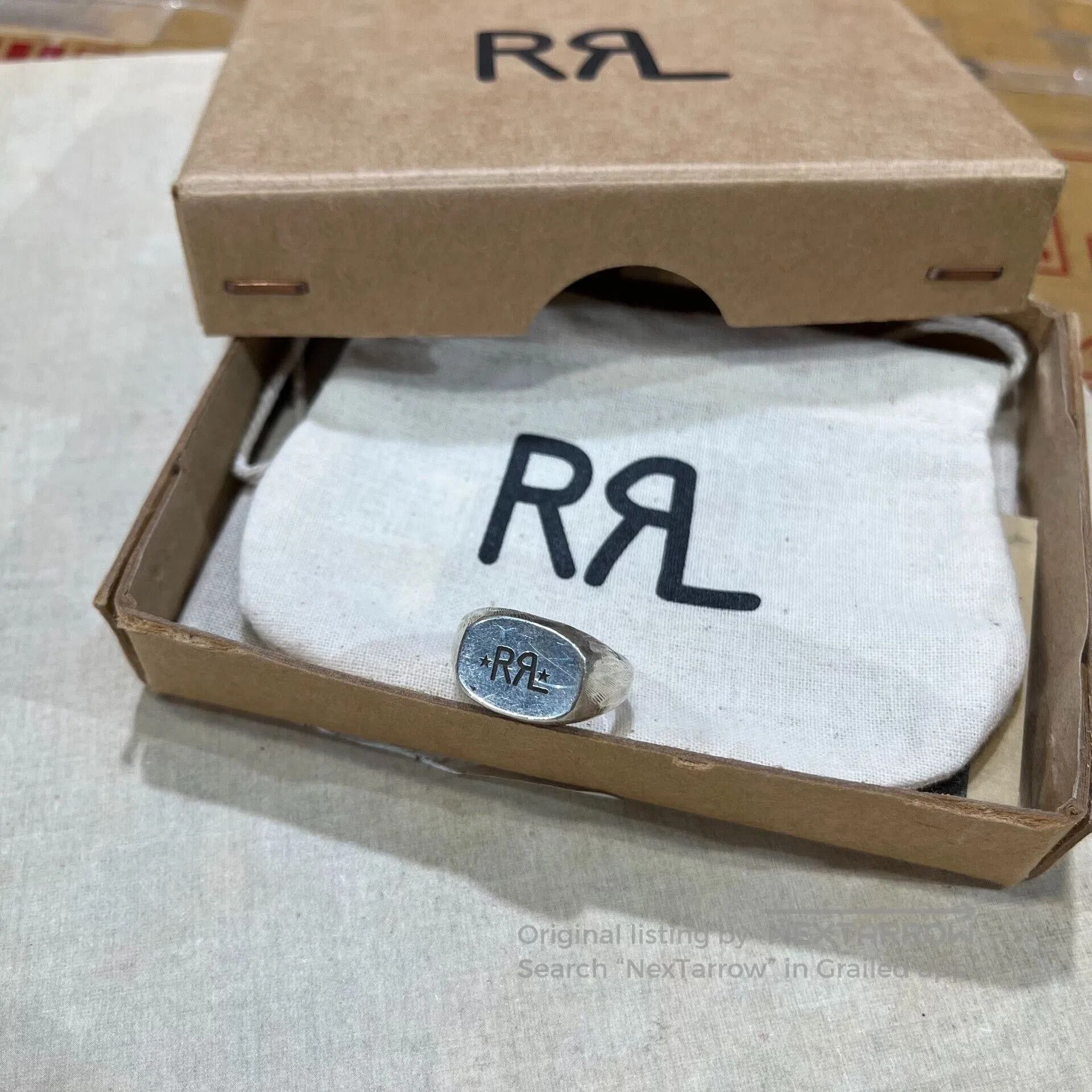 RRL Ralph Lauren silver RR logo ring by Ralph Lauren. Size ONE SIZE - 6 Thumbnail