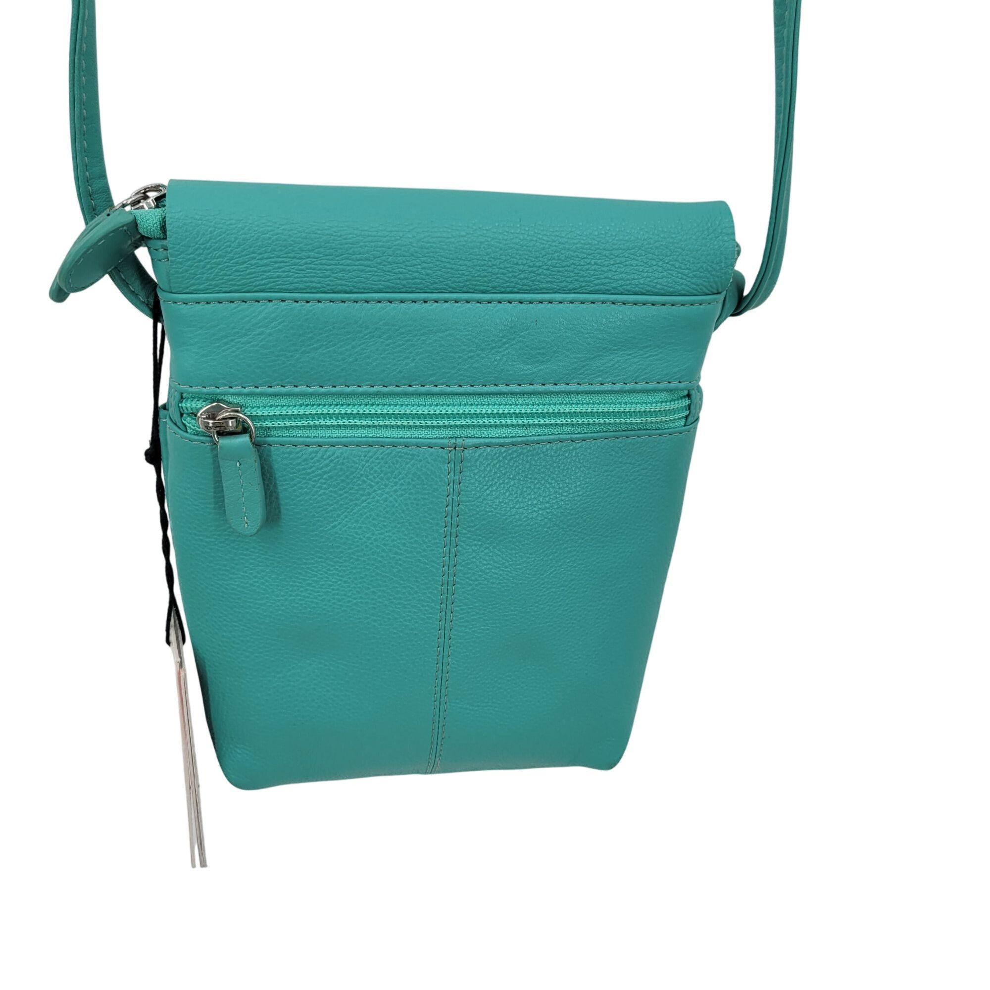 Designer ILI New York Leather Crossbody Bag 6647 TRQ Adjustable Strap Size ONE SIZE - 6 Thumbnail