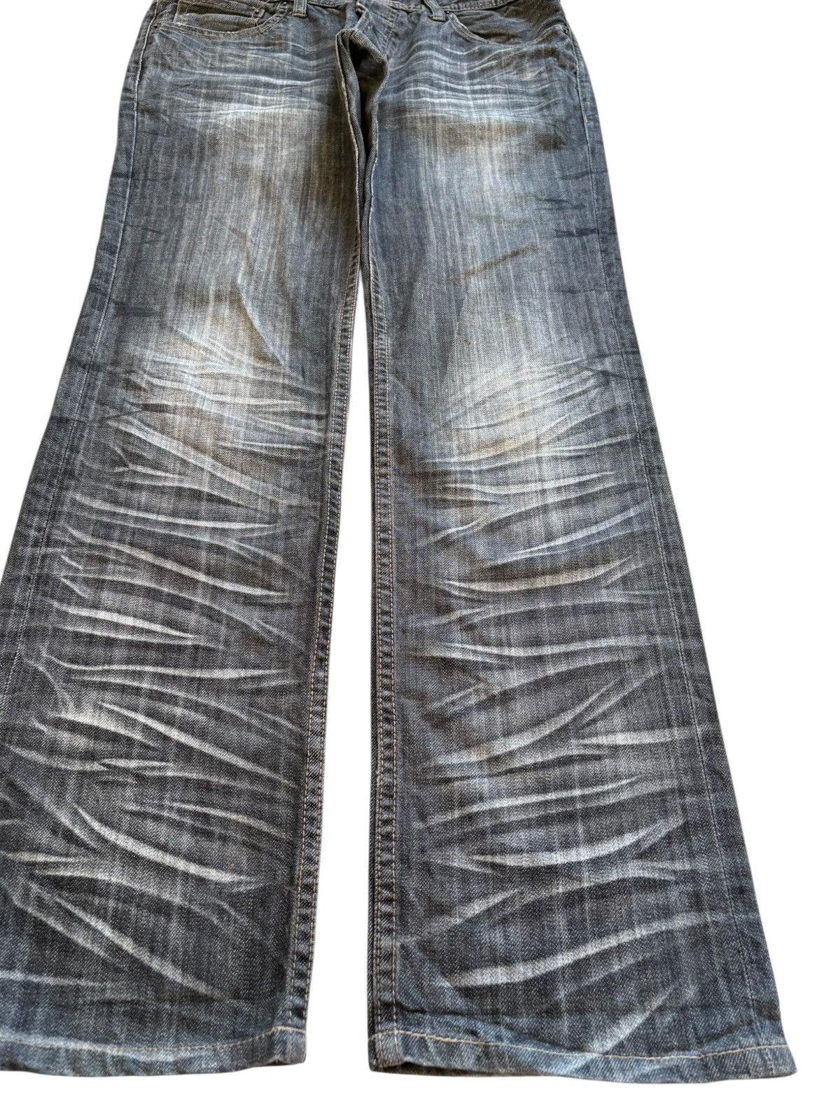 Japanese Brand × Number (N)ine Vintage Edge Rupert Button Fly Faded Wash Loose Jeans Size US 33 - 7 Thumbnail
