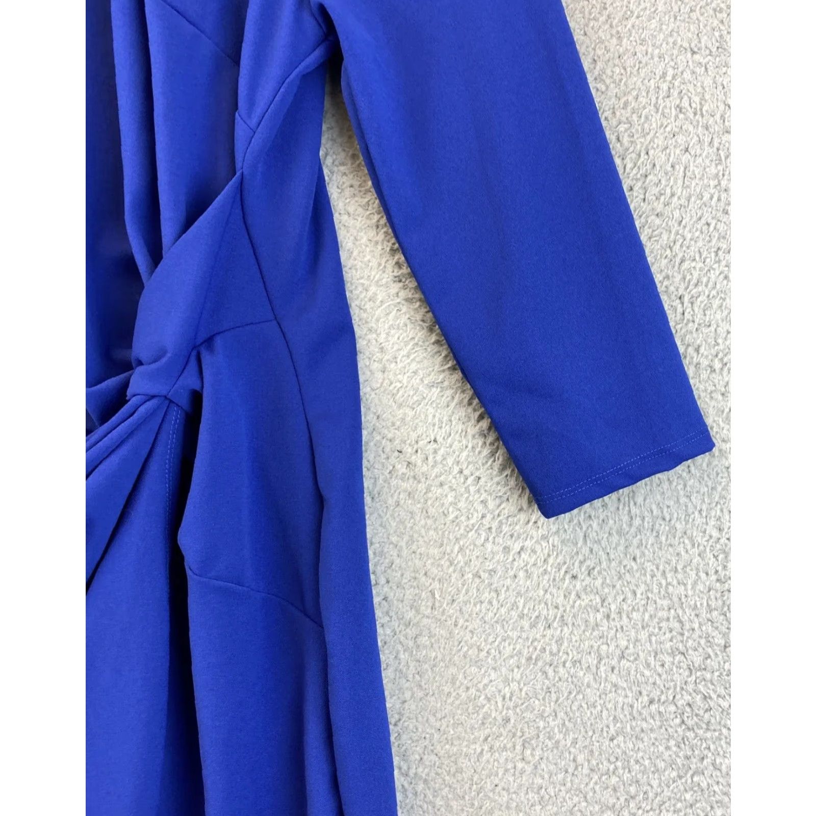 Vintage Ashley Boutique Women's XXL 2 XL Blue Longsleeve Dress NWT / 69-38 Size XXL / US 16-18 / IT 52-54 - 3 Thumbnail