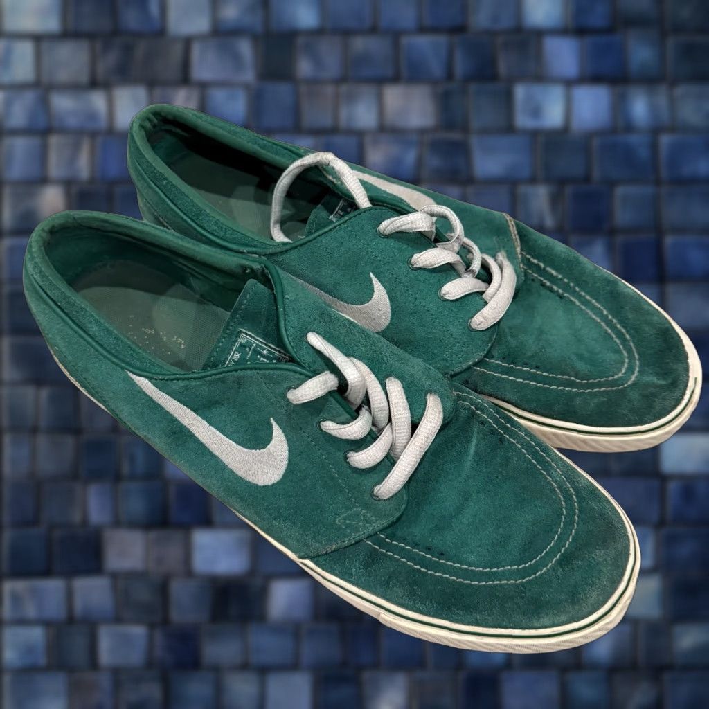 VINTAGE Nike SB Zoom Stefan Janoski Mens Skate Sneakers Green Size US 13 Shoes Skateboarding Men Pine Green/Sail