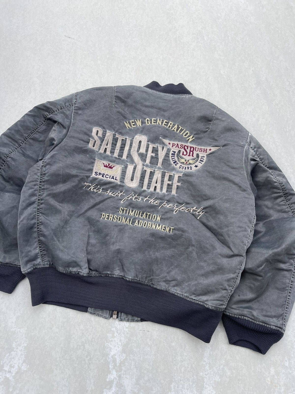 Vintage 🔥Vintage Us Air Force MA-1 Faded Bomber Jacket Size US L / EU 52-54 / 3 - 9 Thumbnail