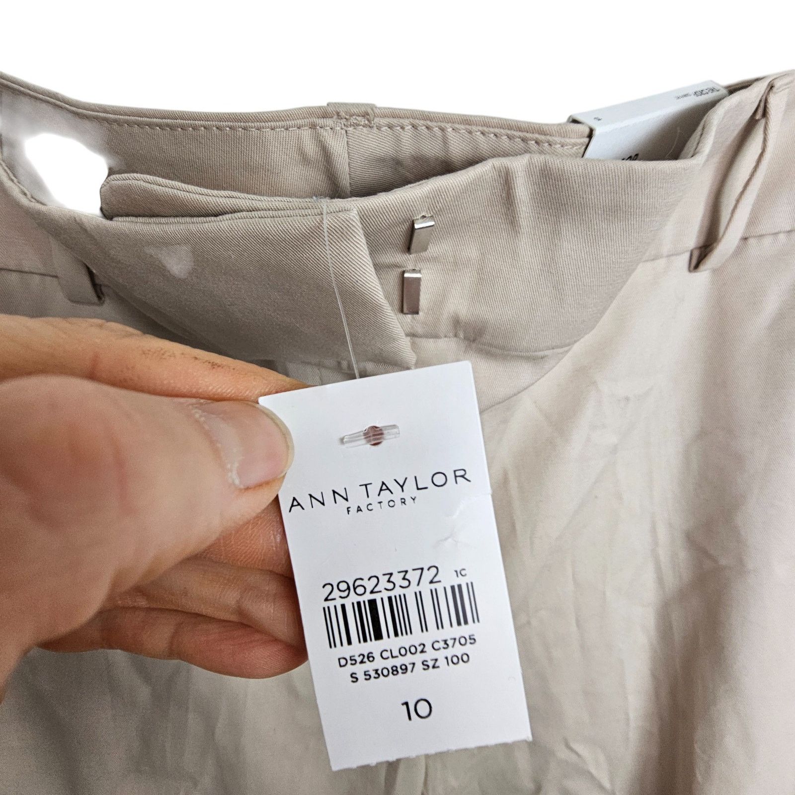 Ann Taylor Ann Taylor Womens The Crop Curvy Fit Trouser Pants Sz 10 Size 32" / US 10 / IT 46 - 6 Thumbnail