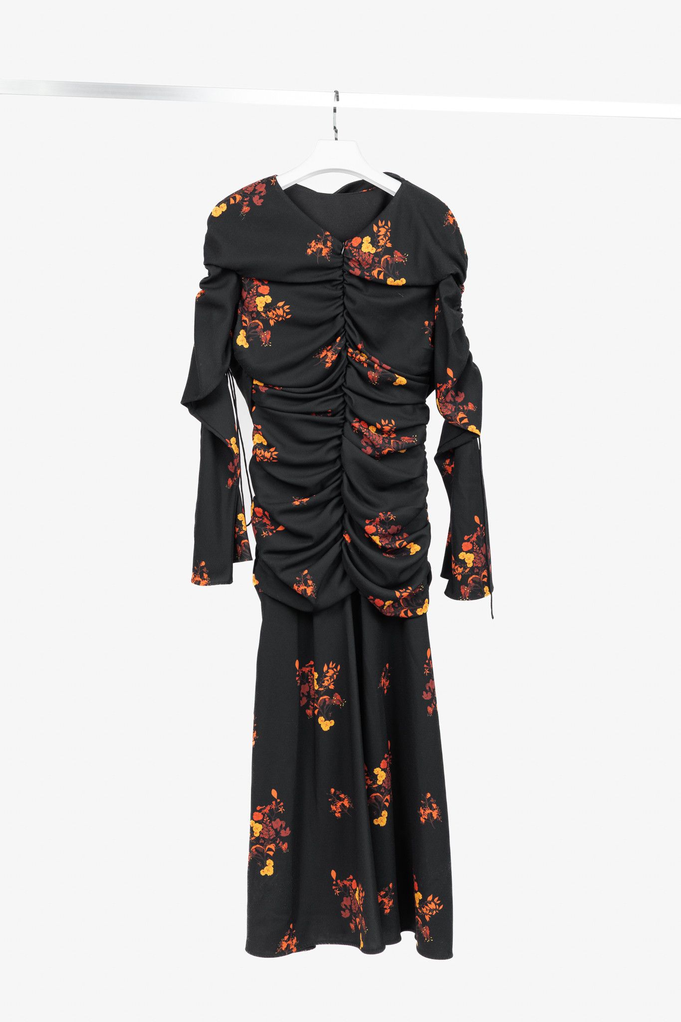 ELLERY Ellery Above Board Wild Bunch Floral Ruched Maxi Dress Size L / US 10 / IT 46 - 2 Thumbnail