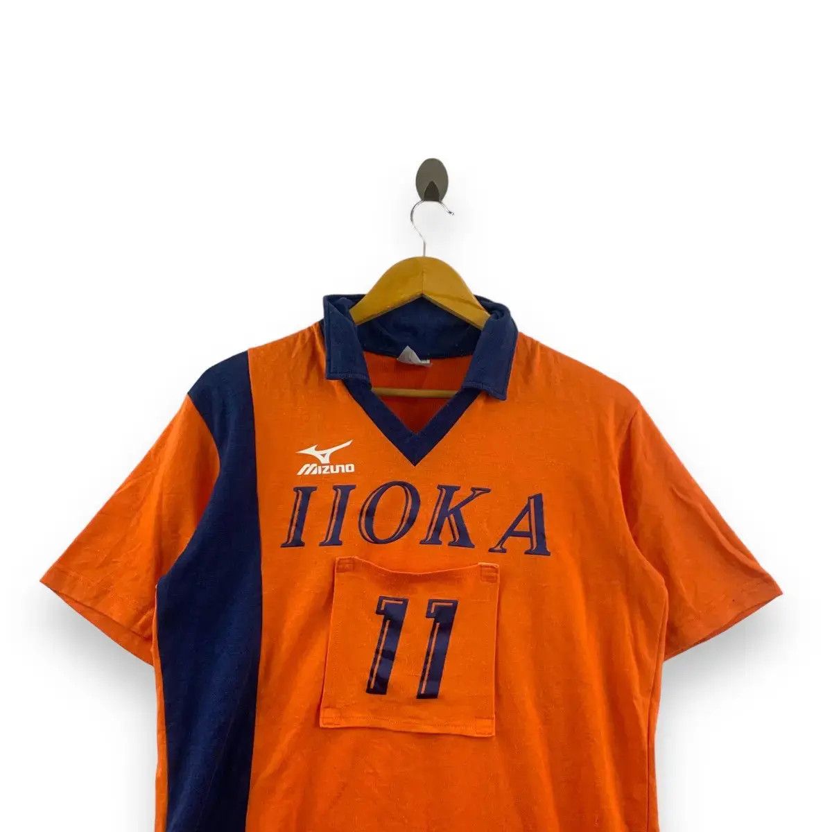 Mizuno Vintage MIZUNO JASPO HOKA 11 Made In Japan Jersey Polo Tee Size US L / EU 52-54 / 3 - 2 Thumbnail