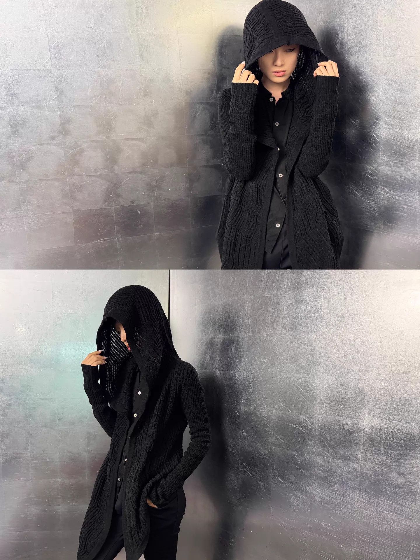 Helmut Lang Helmut Lang Vintage Wool-Knit Hooded Cardigan Size S Size S / US 4 / IT 40 - 1 Thumbnail