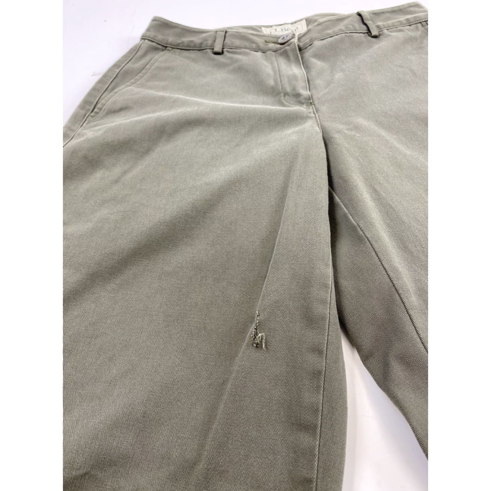 Vintage LL Bean Pants Womens 4 Tall Green Chino Size 27" / US 4 / IT 40 - 4 Thumbnail
