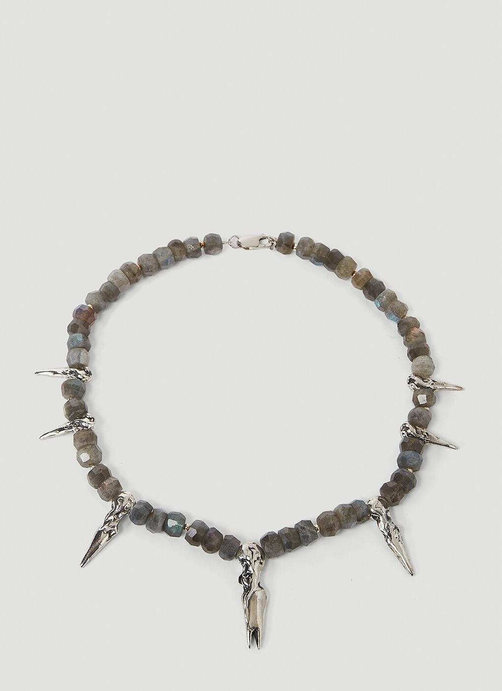 Misbhv $450 MISBHV 925 Silver Spikes Necklace choker Size ONE SIZE - 1 Thumbnail