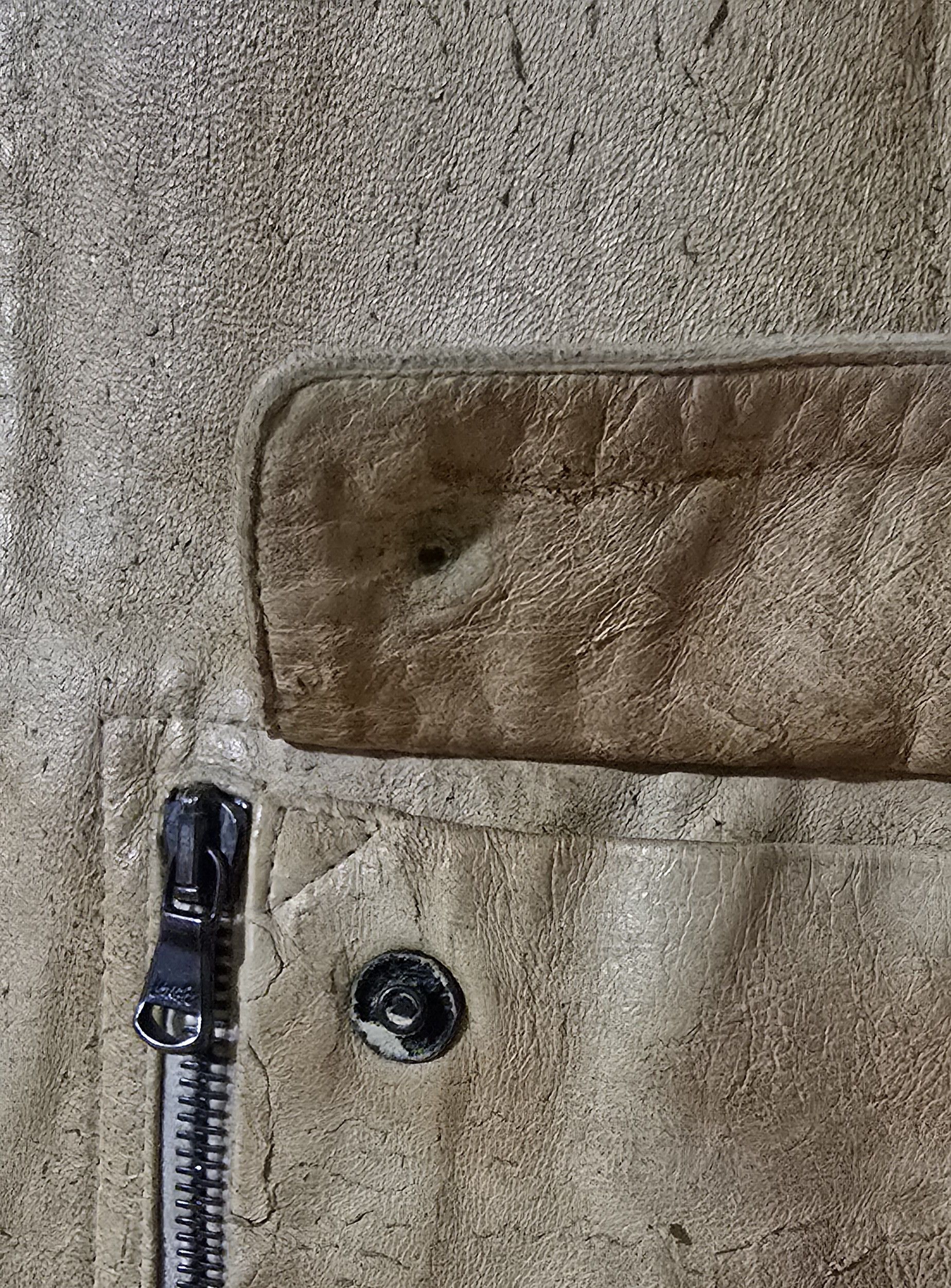 Forme D'Expression Artisanal Distressed Lamb Leather Jacket Size US L / EU 52-54 / 3 - 15 Thumbnail