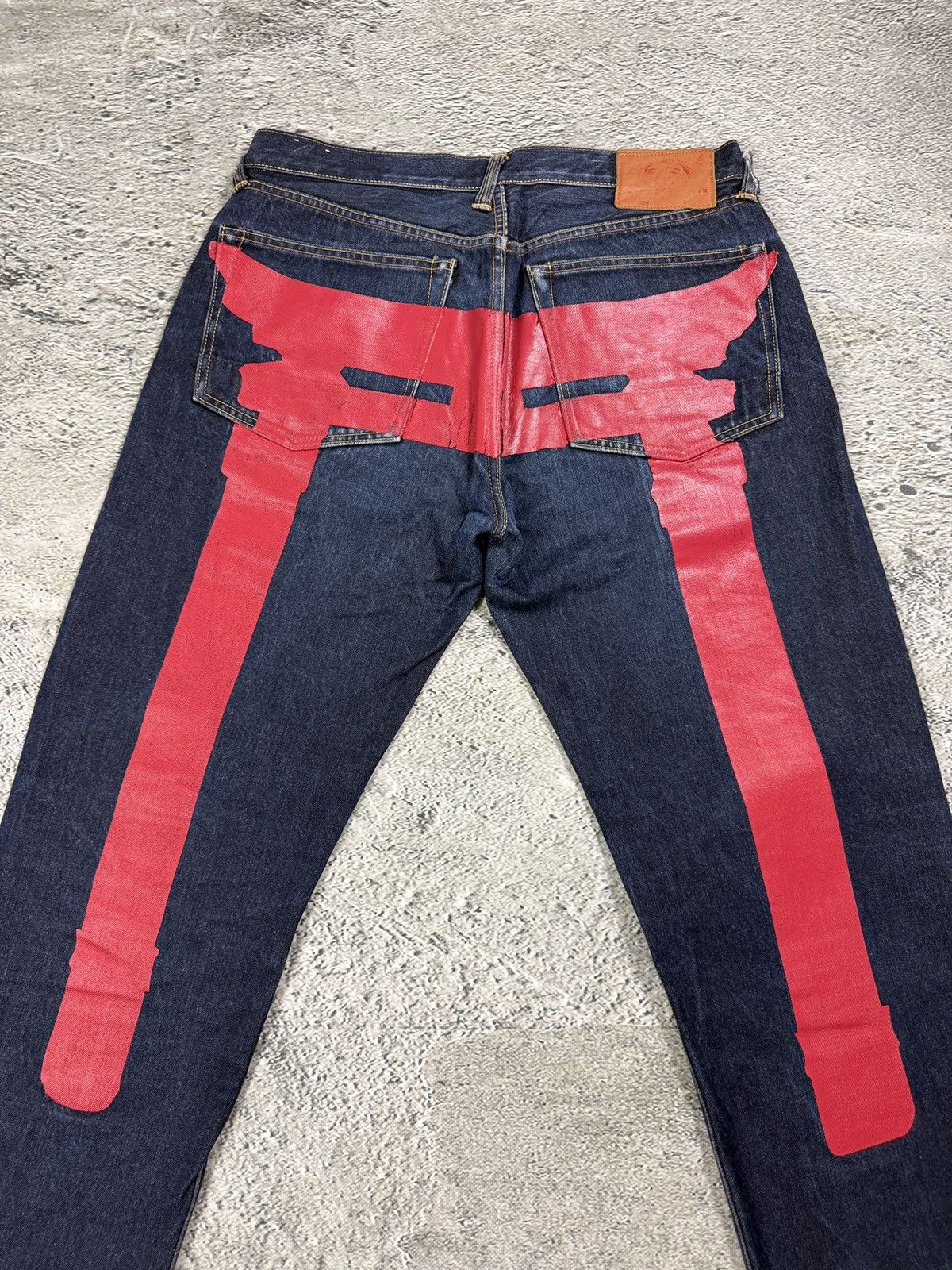 Evisu Evisu jeans daicock big logo red selvedge denim Size US 34 / EU 50 - 2 Thumbnail
