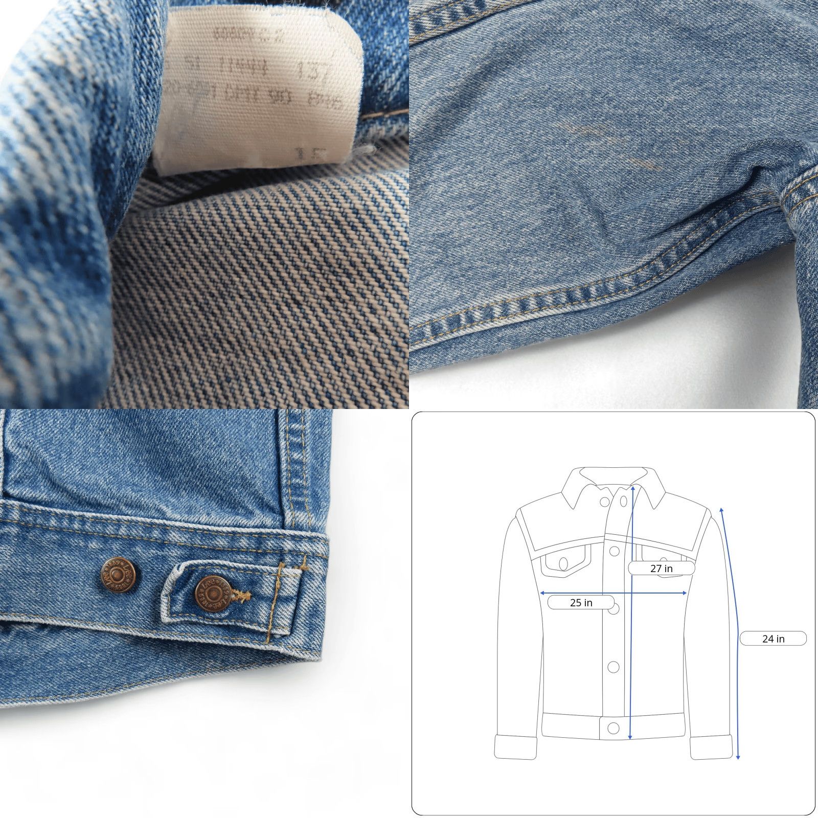 Lee VINTAGE Lee Jacket Denim 90s XL Blue Jeans Bomber Jacket Adult LARGE Lee 90s Casual Mens Size US 33 - 8 Thumbnail