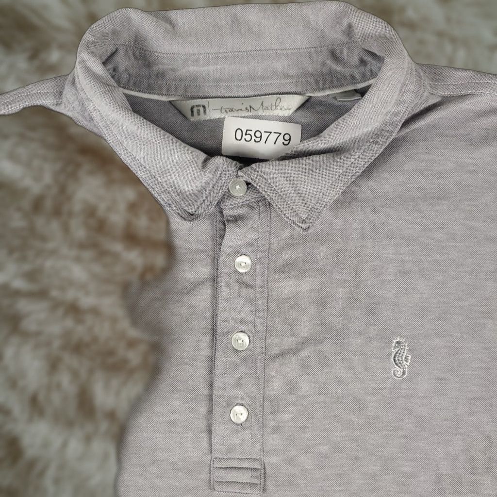 TravisMathew Travis Mathew Polo Shirt Mens XL Gray Solid Short Sleeve Casual Button-Down Brand Polo Mens XL Gray Size US XL / EU 56 / 4 - 1 Thumbnail