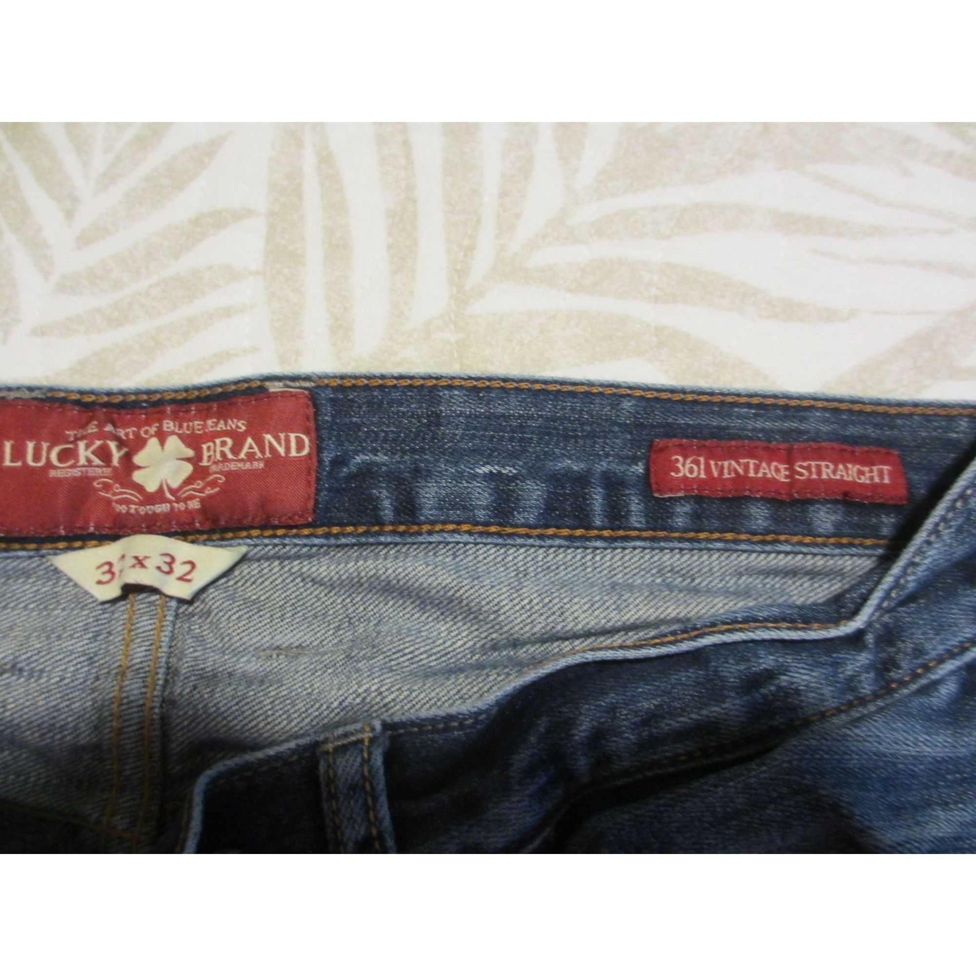 Lucky Brand Lucky Brand Womens 361 Vintage Straight Jeans 32x32 Blue Den Size 32" / US 10 / IT 46 - 8 Thumbnail