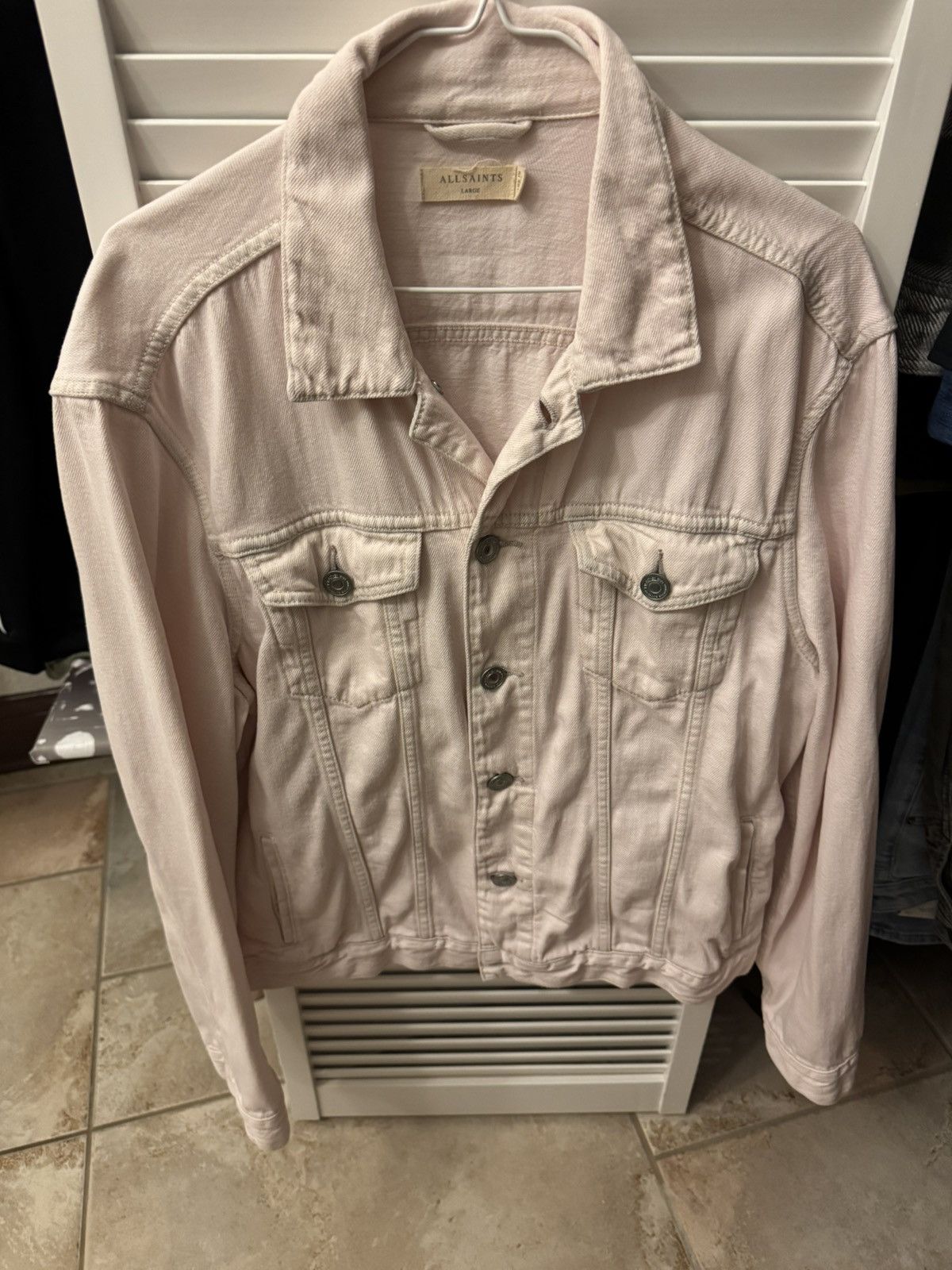 Allsaints AllSaints Light pink denim jacket Size US L / EU 52-54 / 3 - 2 Thumbnail