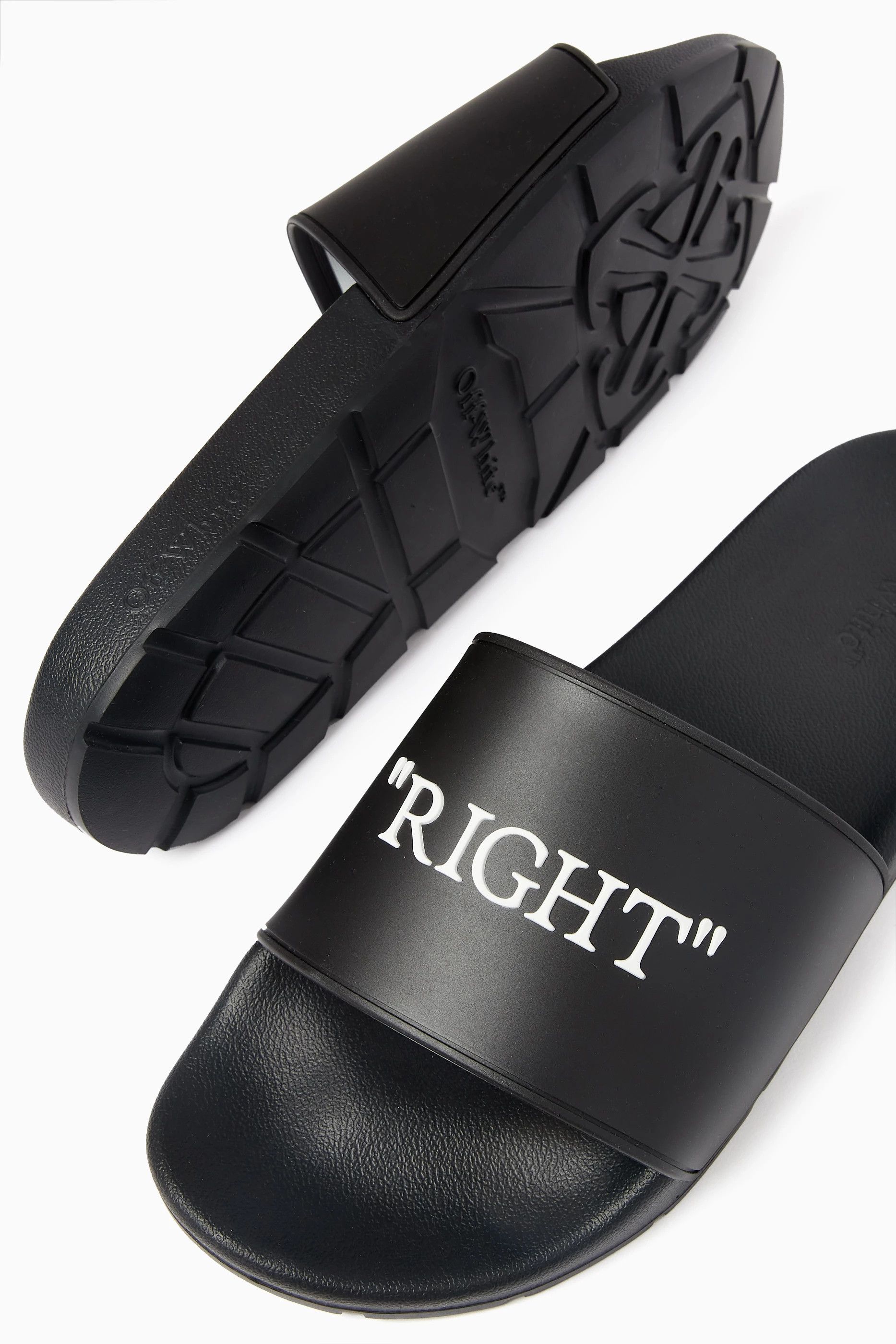 Off-White o1s22i1n1124 Rubber Slides in Black Size US 6 / IT 36 - 4 Thumbnail