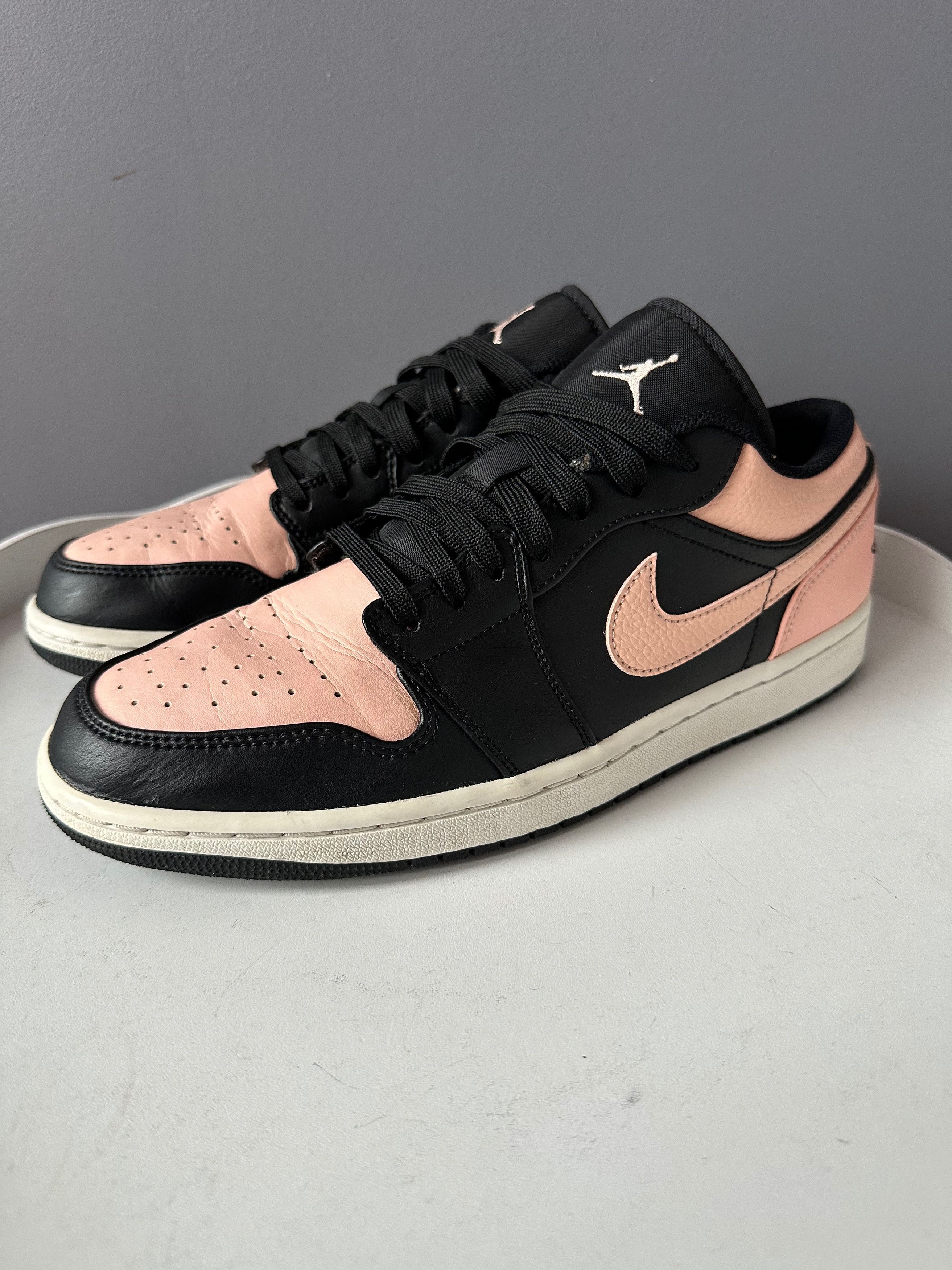 Jordan Brand Air Jordan 1 Low Crimson Tint OG Pink Black low top sneakers Size US 10 / EU 43 - 4 Thumbnail