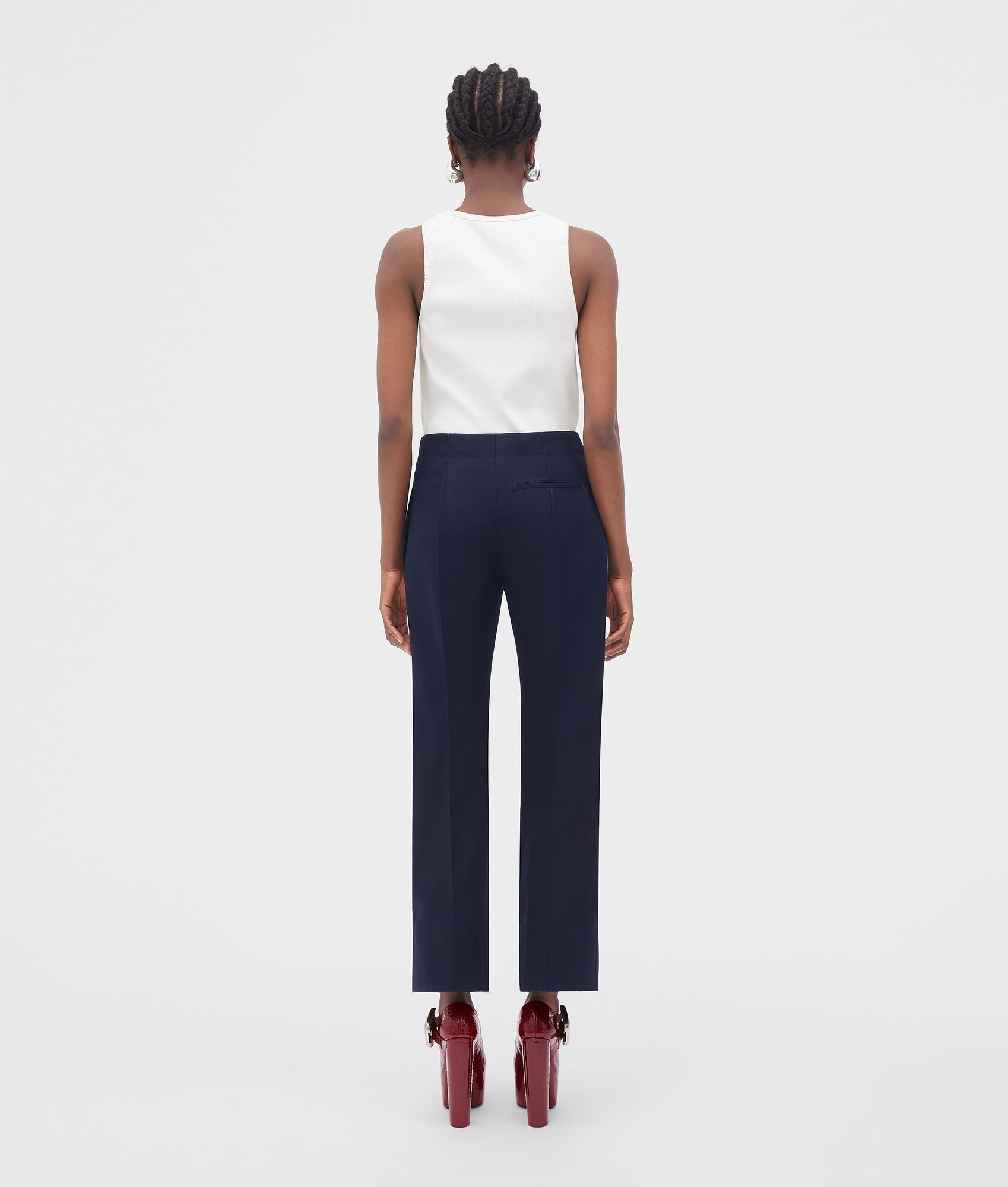 Bottega Veneta o1n1vont0325 Double Cotton Canvas Trouser in Blue Size 27" / US 4 / IT 40 - 3 Thumbnail