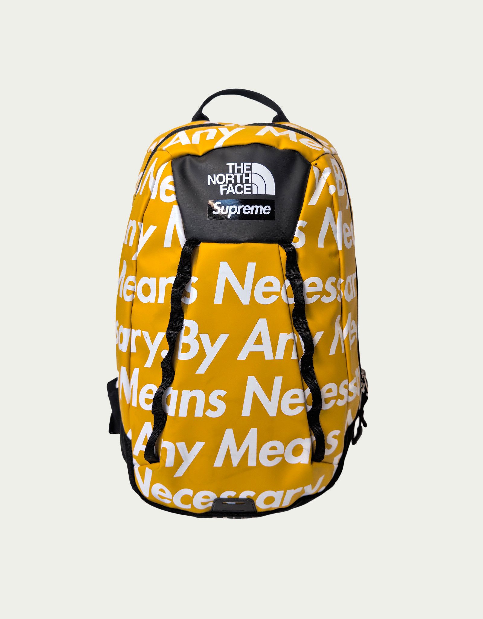 Pre-owned Supreme X The North Face Supreme X Tnf “by Any Means” Yellow Backpack