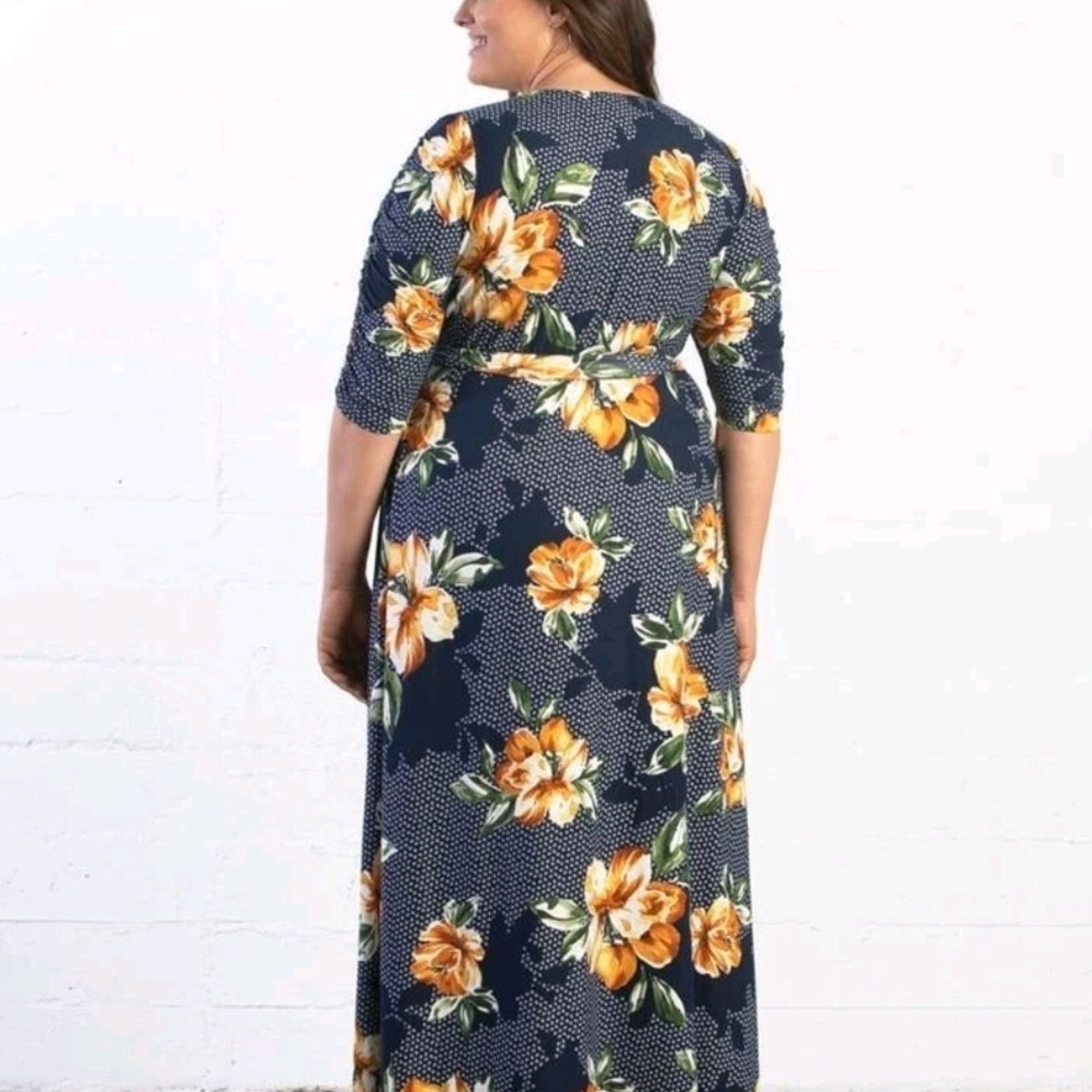 Other Kiyonna Meadow Dream Style Floral 4x Maxi Wrap Dress Rare Size 4XL / US 24-26 - 3 Thumbnail
