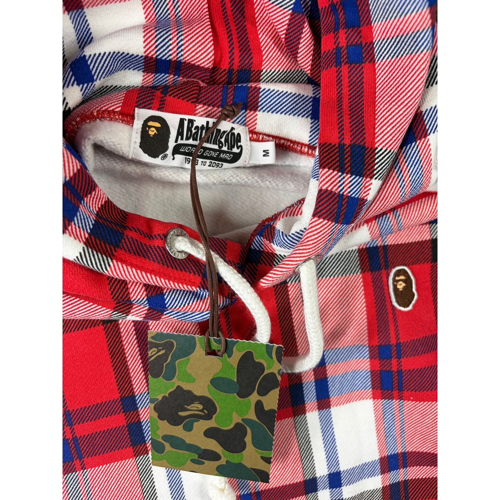 Bape Bape London Plaid Check Wide Pullover Hoodie Size Medium Size US M / EU 48-50 / 2 - 4 Thumbnail