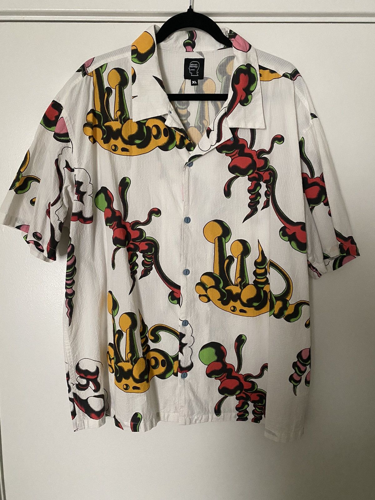 Brain Dead Tetsunori Tawaraya Seersucker Button Up Shirt XL