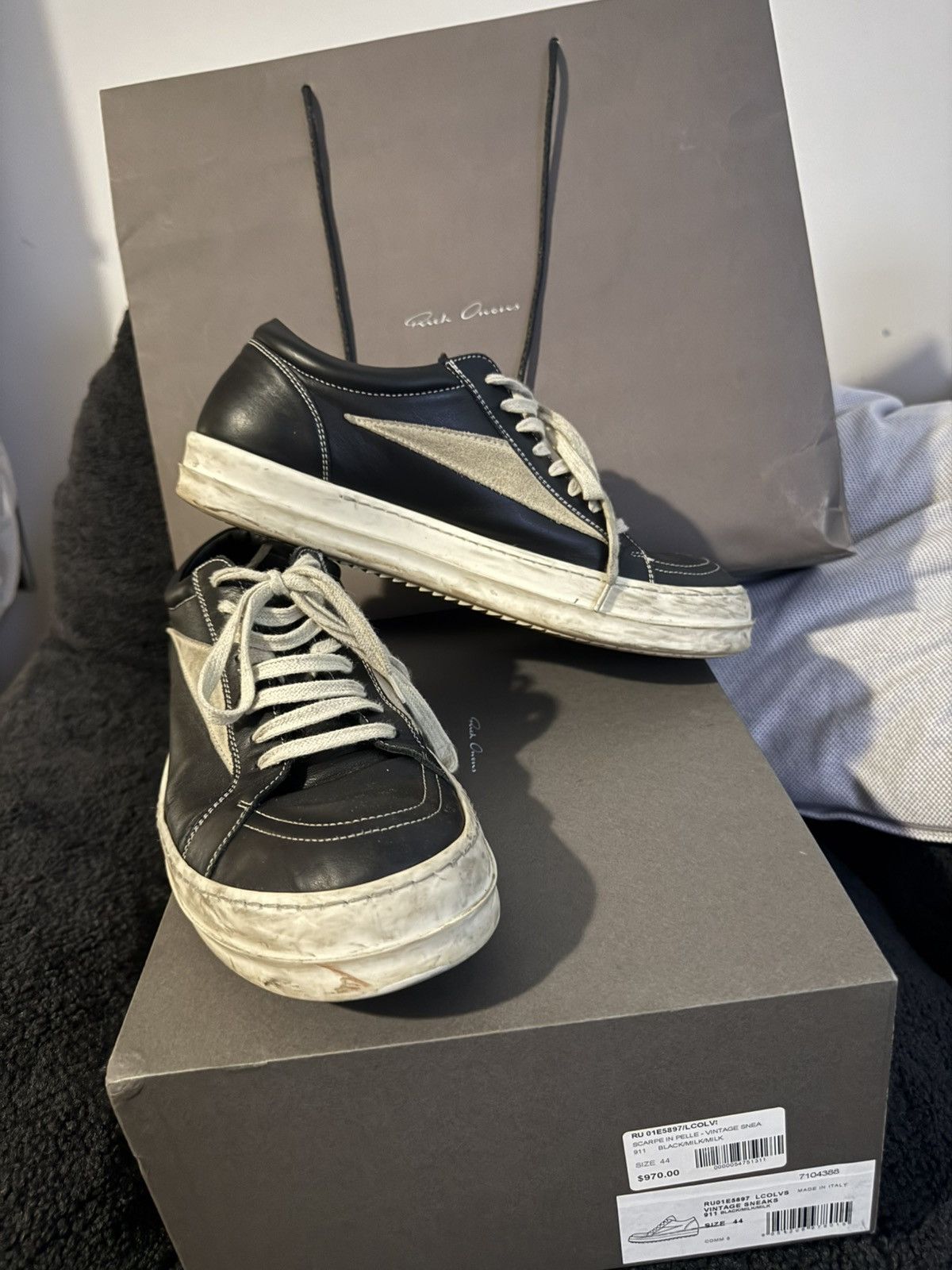 Rick Owens Rick Owens Scarpe In Pelle Vintage Sneaks Size US 10.5 / EU 43-44 - 6 Thumbnail