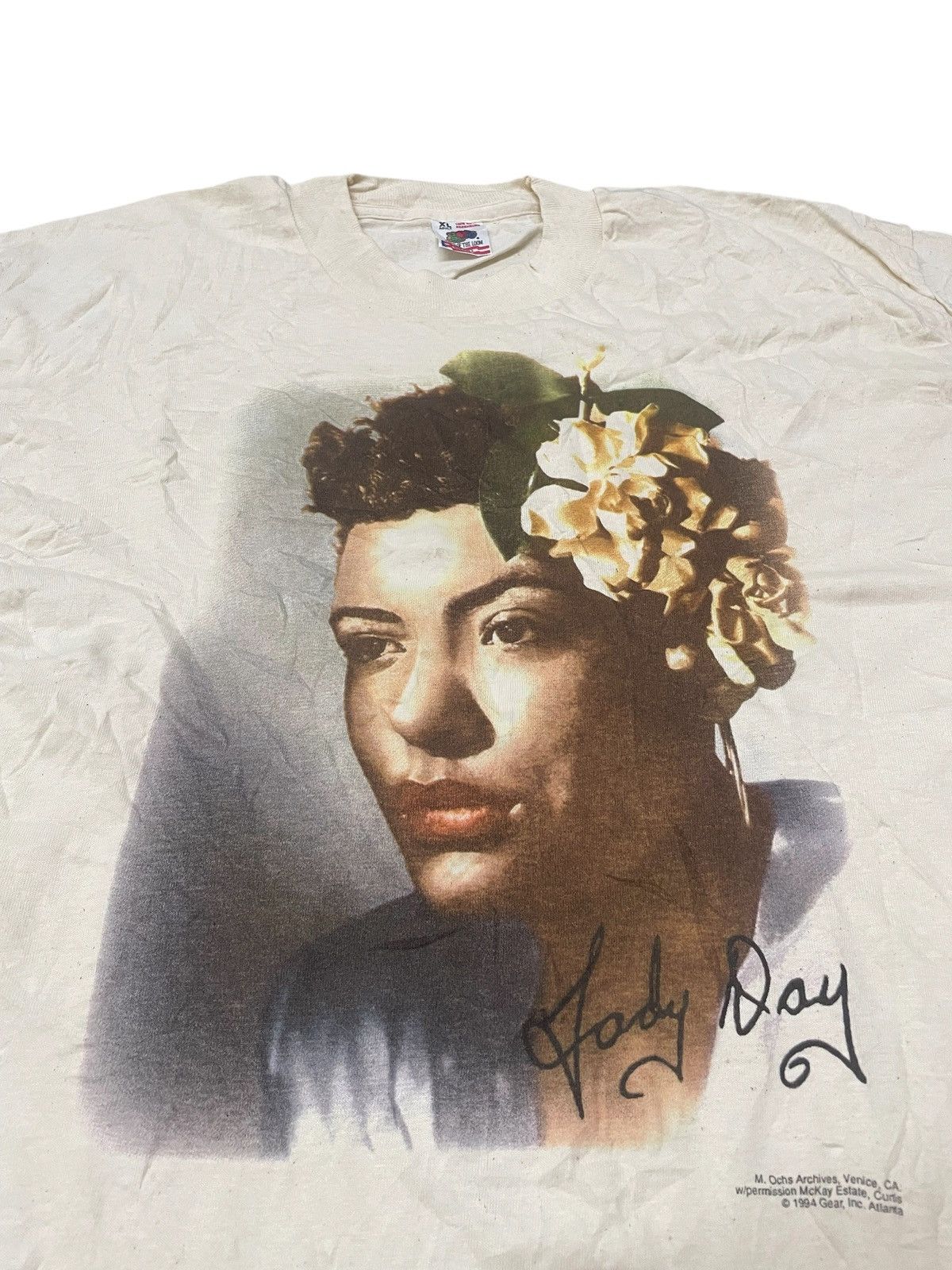 Band Tees Vintage Deadstock 90s BILLY HOLIDAYS Lady Day Tshirt Size US XL / EU 56 / 4 - 2 Thumbnail