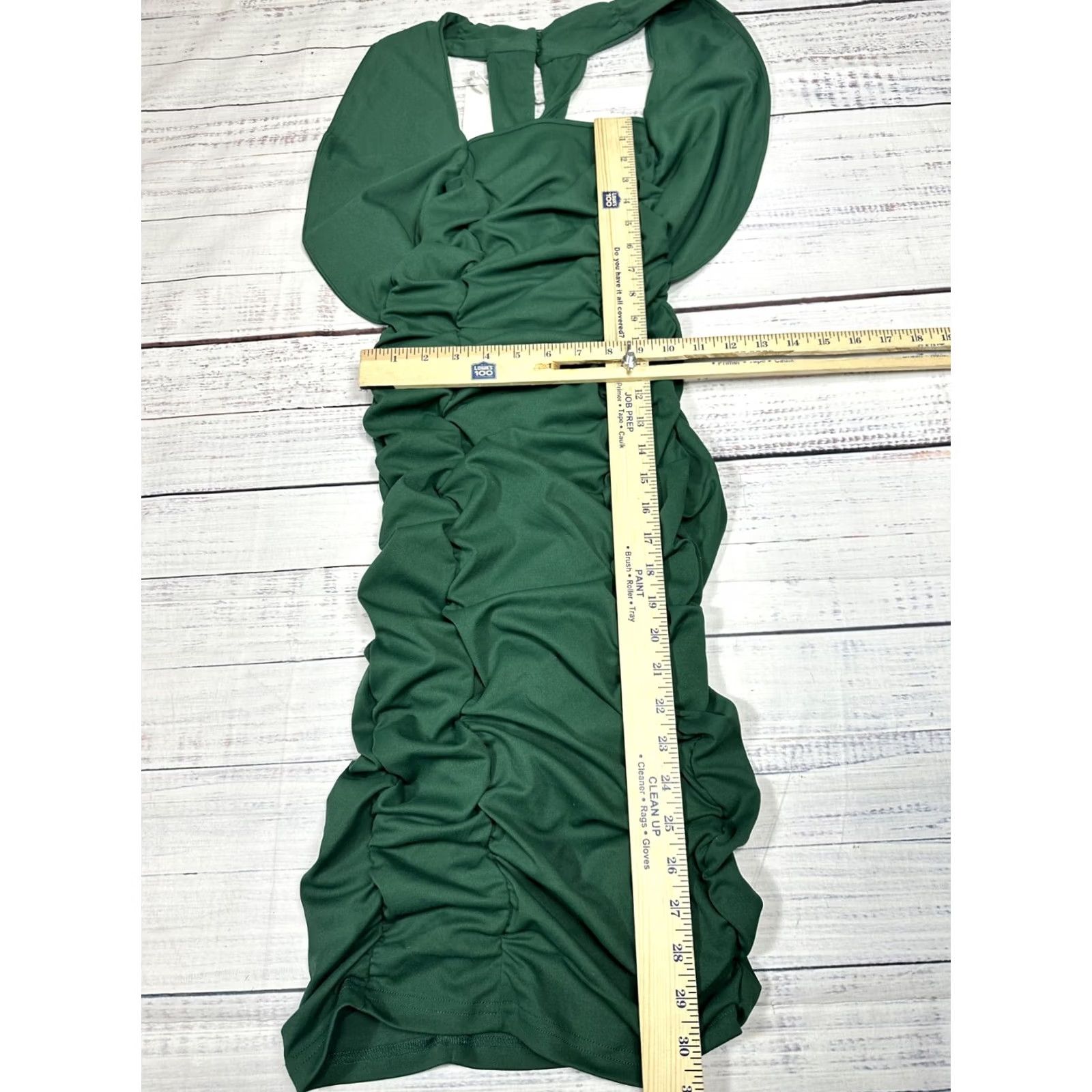 Vintage Grace Karin Green Ruched Dress Mini Cocktail Sleeveless Stretch Womens Sz S NWT Size S / US 4 / IT 40 - 2 Thumbnail