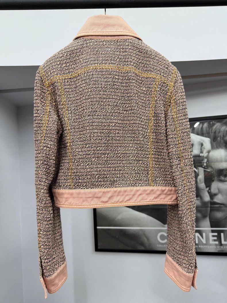 Chanel Chanel Salmon-coloured stitching braided coat Size XS / US 0-2 / IT 36-38 - 3 Thumbnail