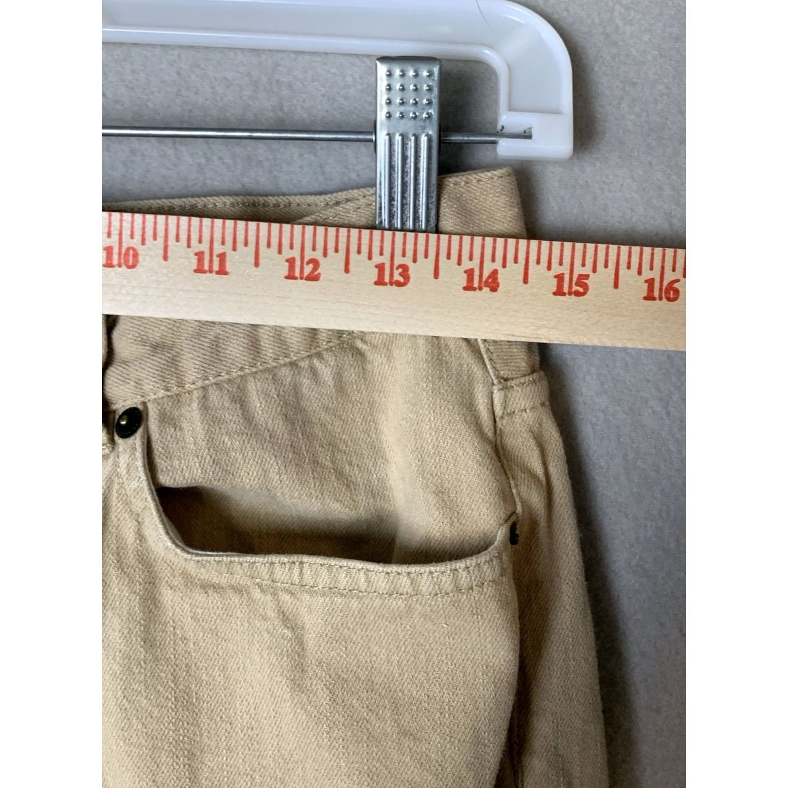 Ralph Lauren VINTAGE Lauren Jeans Co Ralph Lauren Womens Size 8 Beige Bootcut Boho Floral Denim Jeans Regular Flared 80s 90s Hipster Retro (Women) Size 30" / US 8 / IT 44 - 8 Thumbnail
