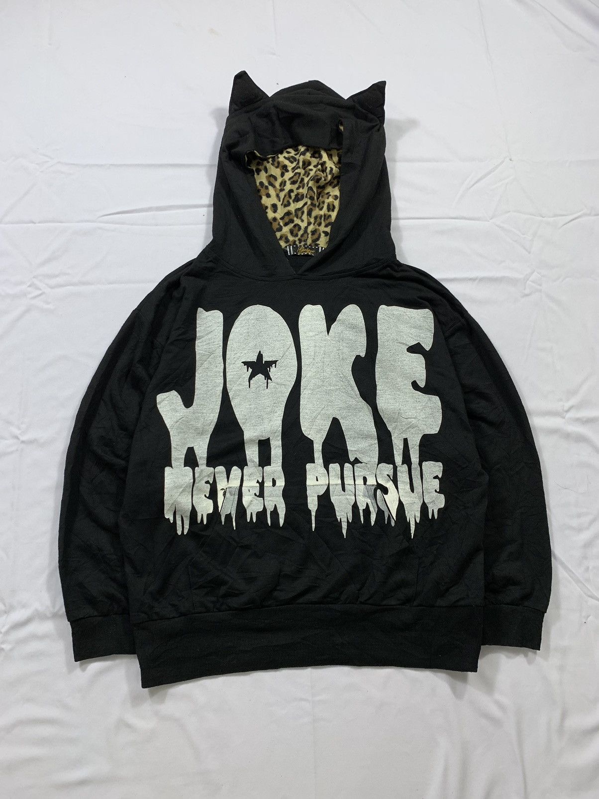 20471120 Vintage Galyge bono joke glitter skull hoodie ifsix style Size US M / EU 48-50 / 2 - 1 Thumbnail