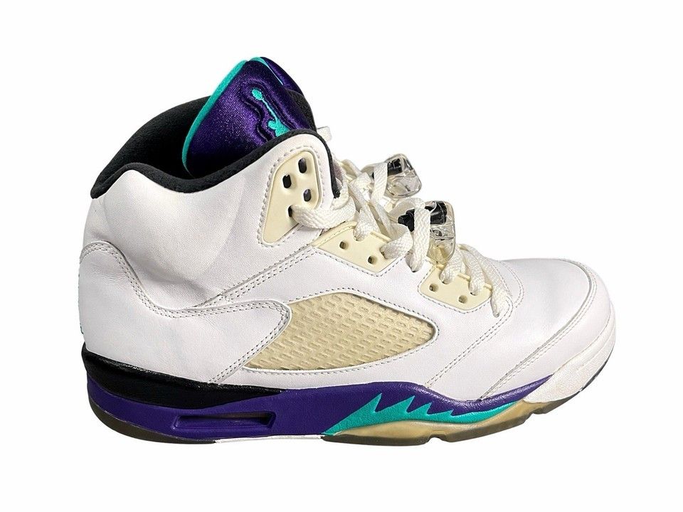 Jordan Brand Air Jordan 5 Grape 2013 White Purple SZ 9 Size US 9 / EU 42 - 6 Thumbnail