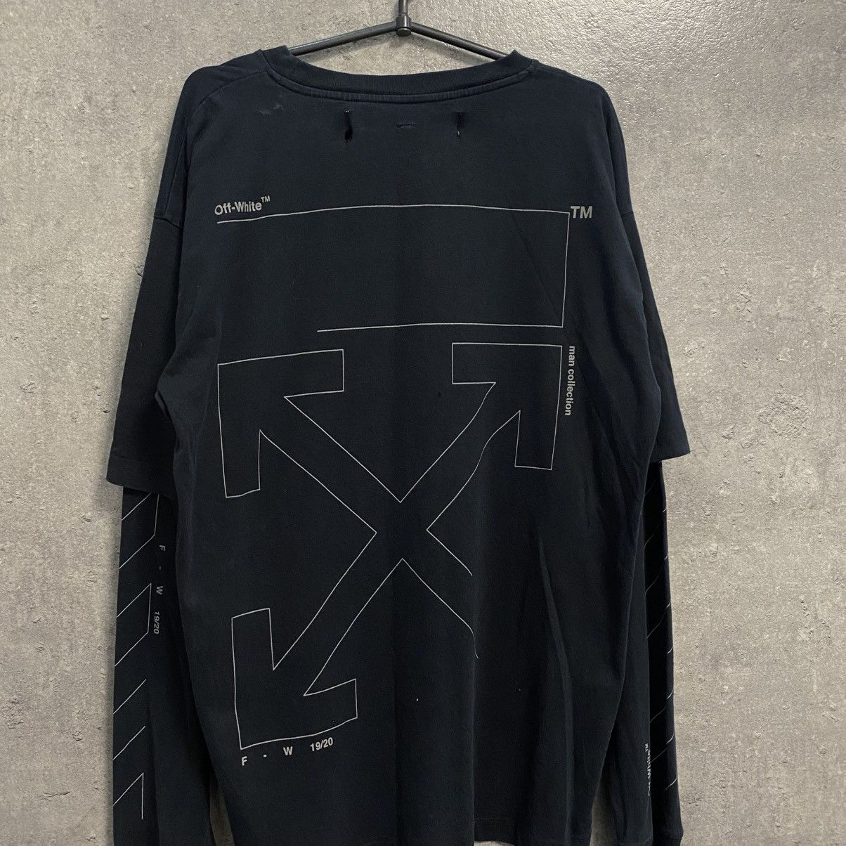 Off-White Off white long sleeve big logo rare Size US S / EU 44-46 / 1 - 2 Thumbnail