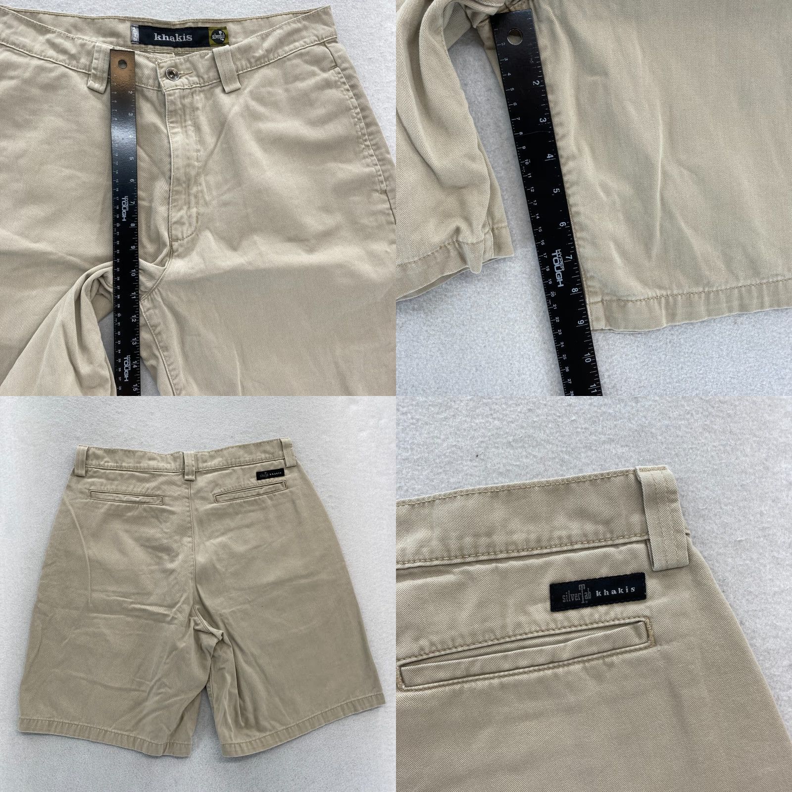 Levi's Vintage Levi's SilverTab Khaki Short Mens 33 Beige Flat Front Casual 1999 Skater Size US 33 - 8 Thumbnail