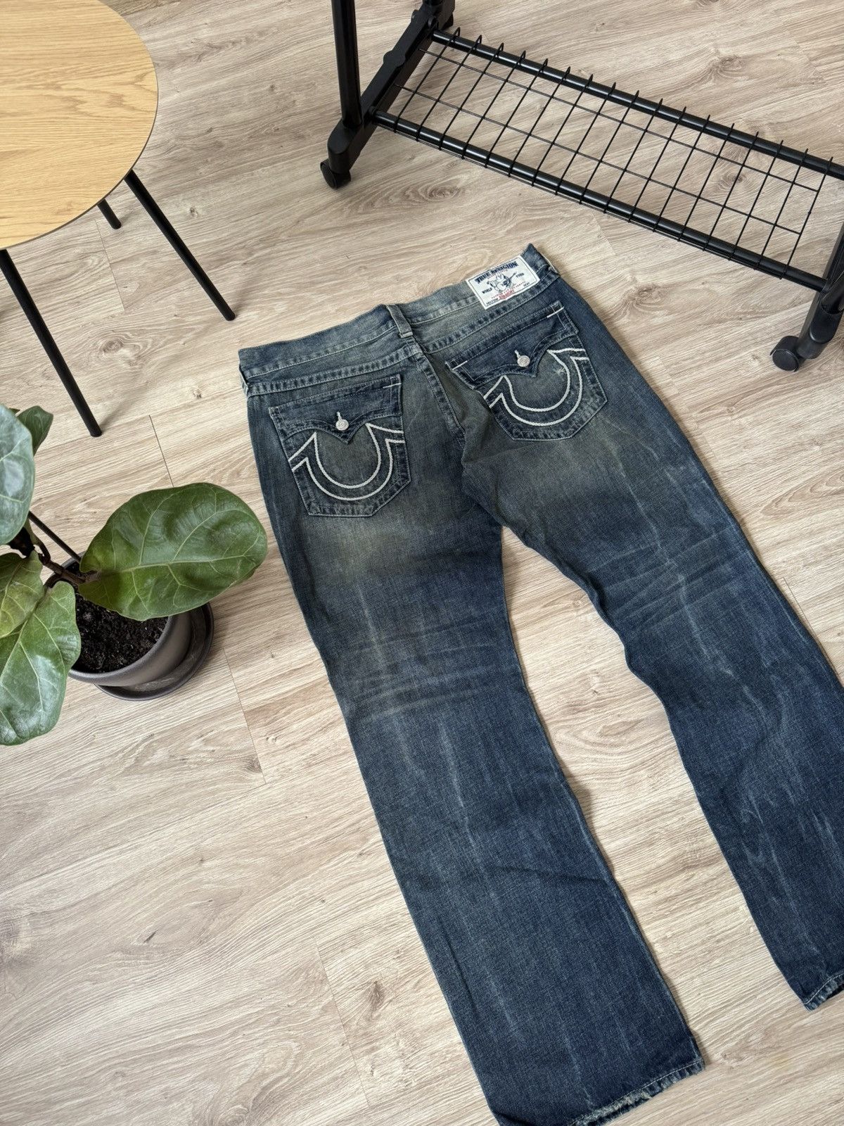 Other Vintage Y2K True Religion Distressed Washed Denim Jeans Size US 38 / EU 54 - 2 Thumbnail