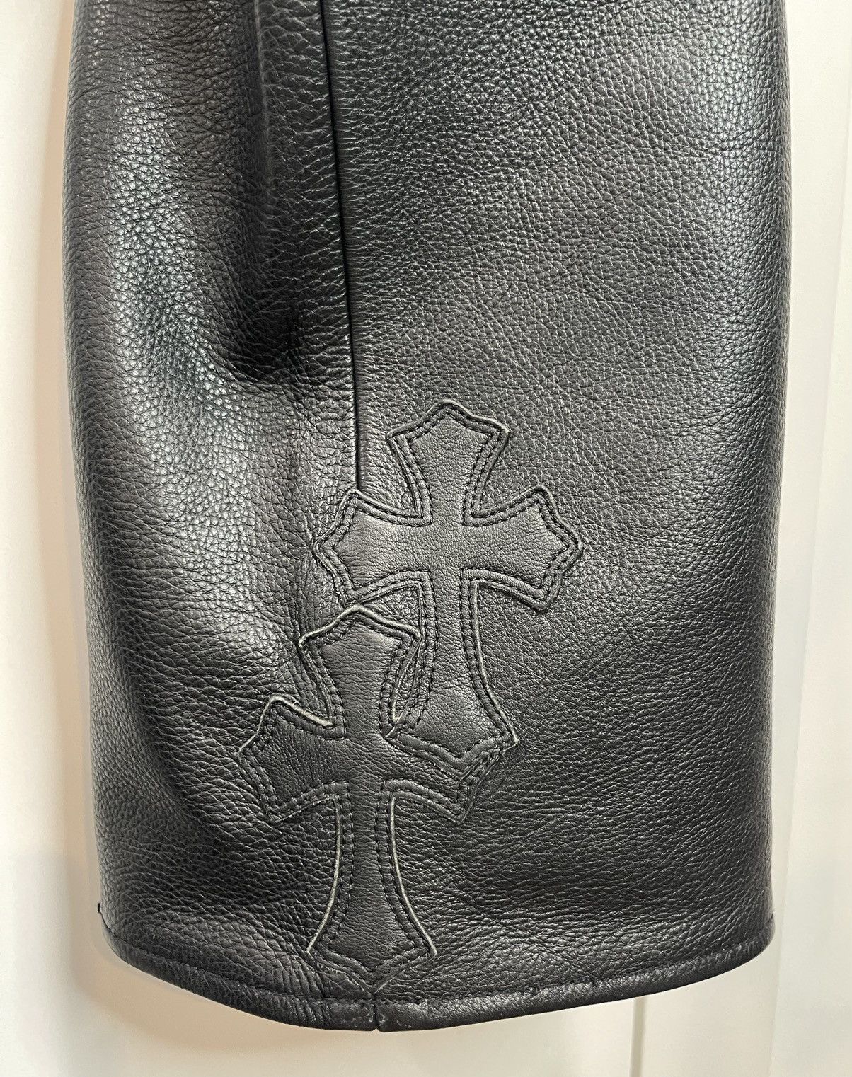Chrome Hearts Chrome Hearts cross patch leather biker pants Size US 34 / EU 50 - 19 Thumbnail