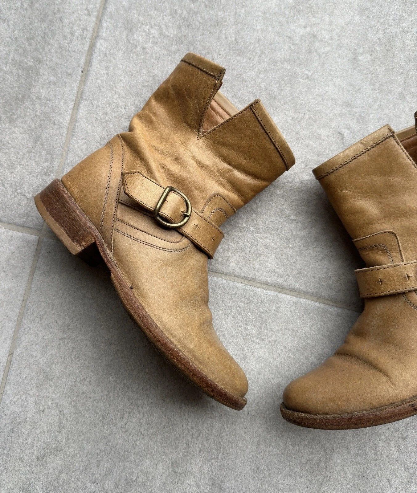 Fiorentini + Baker Fiorentini + Baker Eli Biker Moto Ankle Boots Leather 36 Size US 6 / IT 36 - 6 Thumbnail