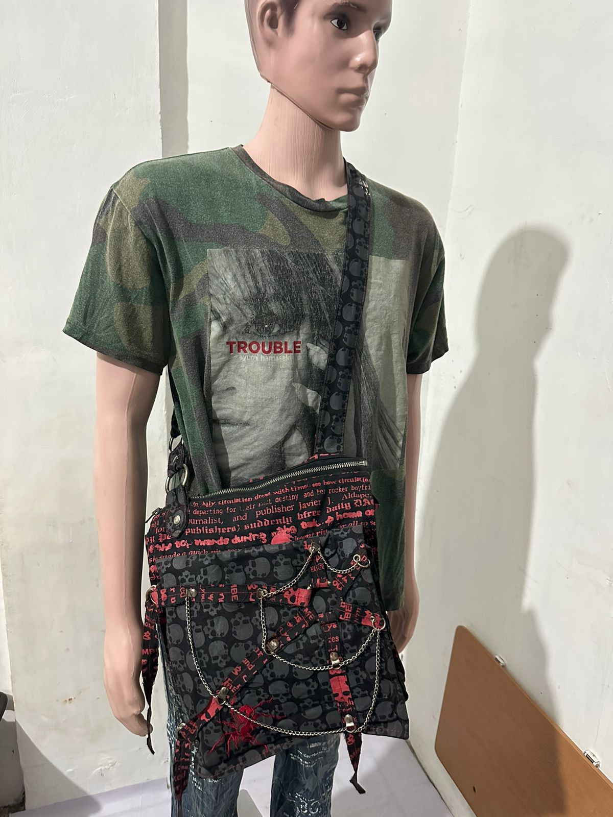 Japanese Brand Beautiful Punk Bondage Bag Skull Body Line Blood Storm Size ONE SIZE - 4 Thumbnail