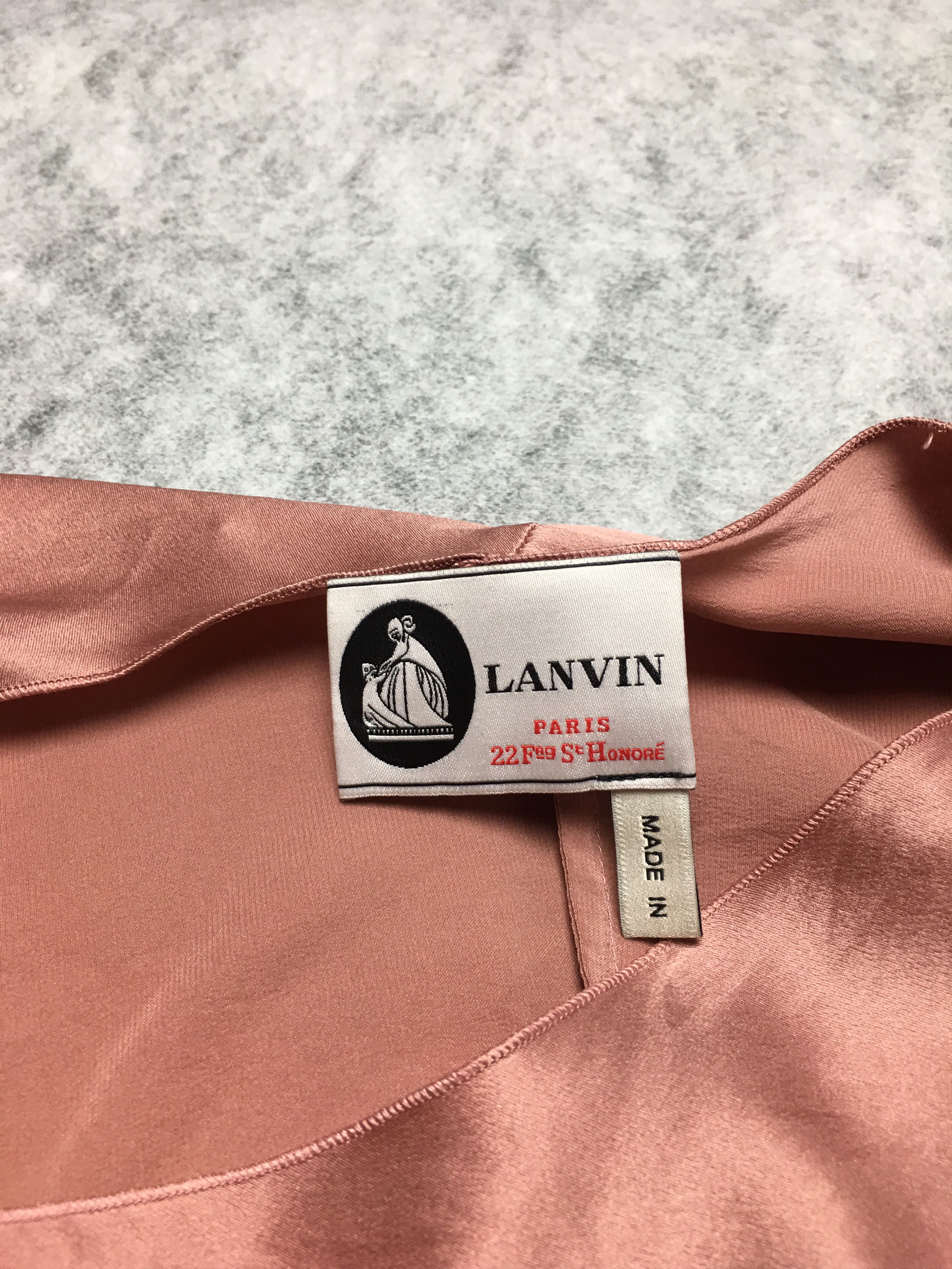 Lanvin LANVIN Paris Silk Blouse Pale Pink Size XL / US 12-14 / IT 48-50 - 6 Thumbnail