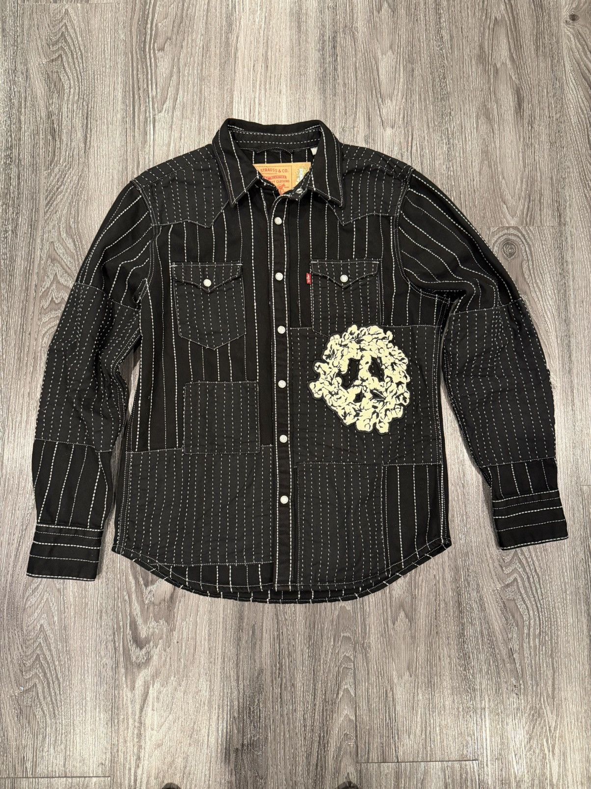 DENIM TEARS × Levi's Denim Tears x Levis Peace Patchwork Button Up