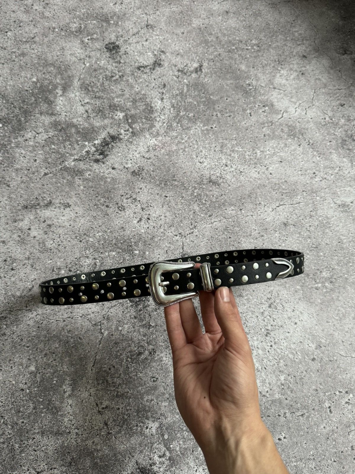 Vintage Vintage Y2K Avant garde leather style belt Size ONE SIZE - 3 Thumbnail