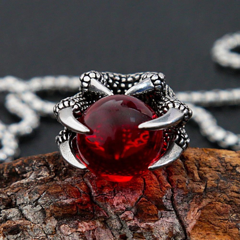 Other Gothic Men Stainless Steel Dragon Claw Pendant Necklace Size ONE SIZE - 3 Thumbnail