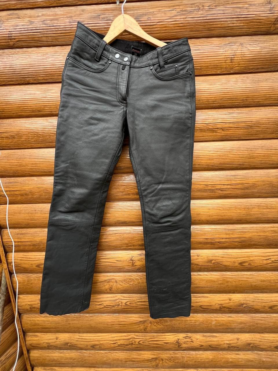 Leather Vintage Leather pants Moto womens Size 36" / US 14 / IT 50 - 1 Thumbnail
