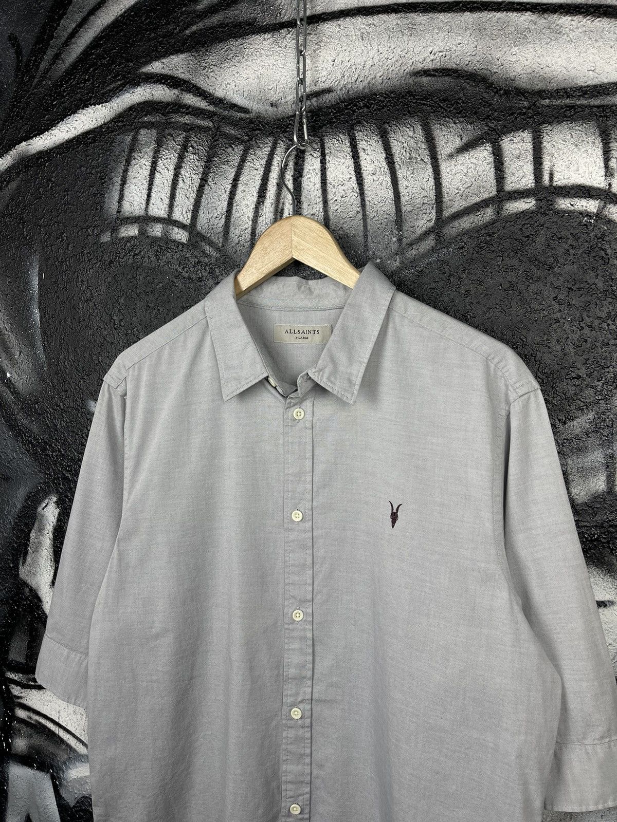 Allsaints Allsaints Grey Cotton Redondo HS Shirt Men’s Size XL Size US XL / EU 56 / 4 - 6 Thumbnail
