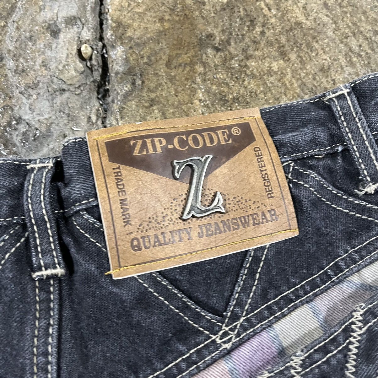 Cross Colours × Southpole × Vintage Crazy Vintage 90s Zip Code Jeans Skater Hip-Hop Style Unique Size US 32 / EU 48 - 7 Thumbnail