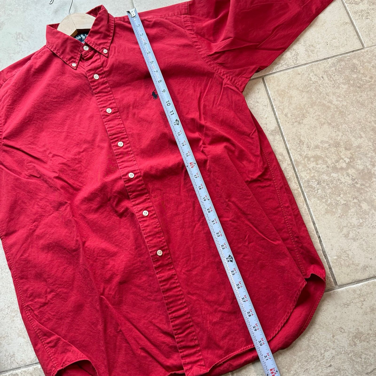 Polo Ralph Lauren vtg Polo Ralph Lauren Blake Longsleeve Button Up Shirt Red Size US M / EU 48-50 / 2 - 8 Thumbnail