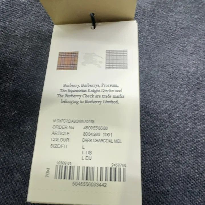 Burberry Burberry Burberry Grey Short Sleeve Polo Shirt-2507 Size US L / EU 52-54 / 3 - 8 Thumbnail