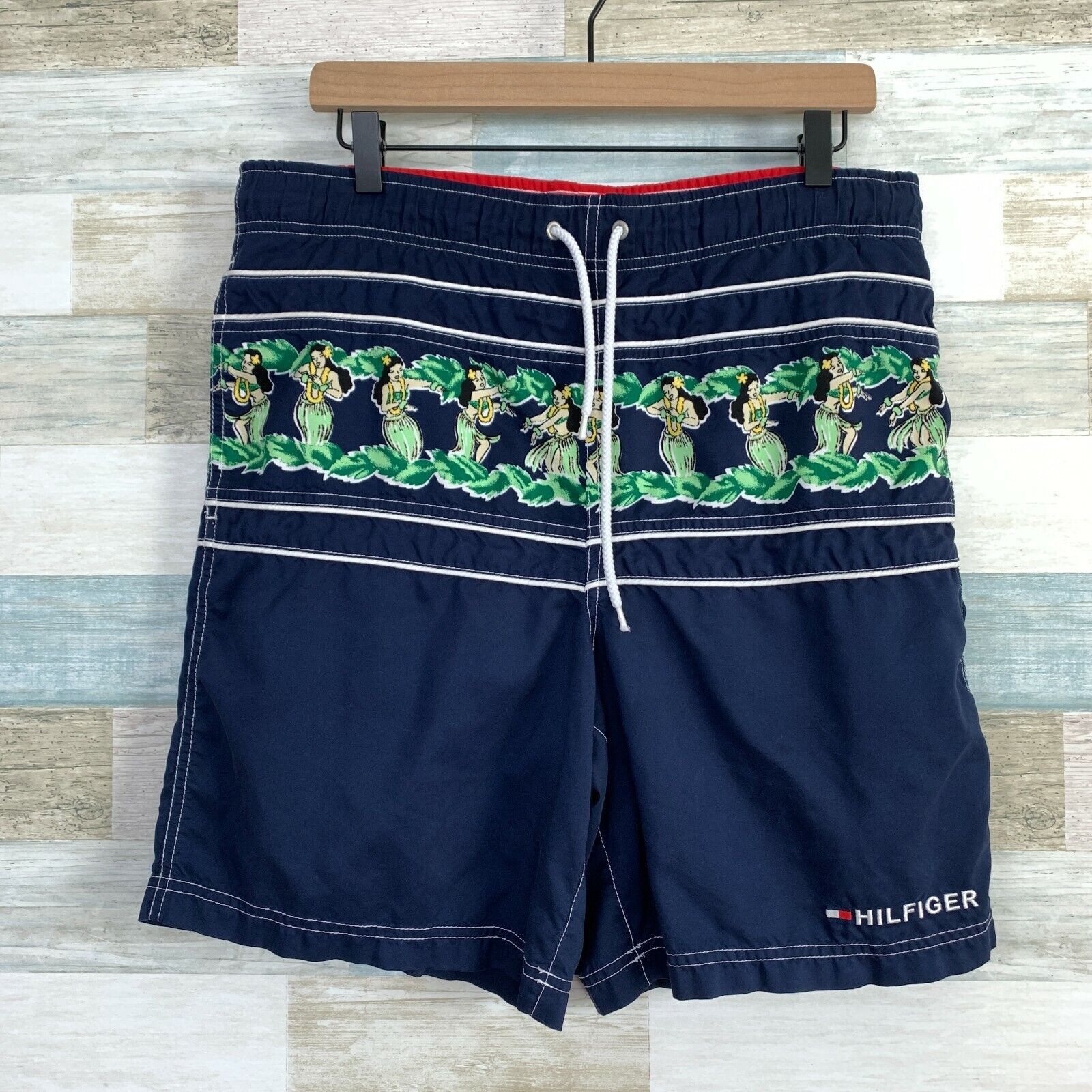 Tommy Hilfiger Tommy Hilfiger Hula Dancer Girls Swim Trunks Shorts Blue S Size US 30 / EU 46 - 1 Thumbnail