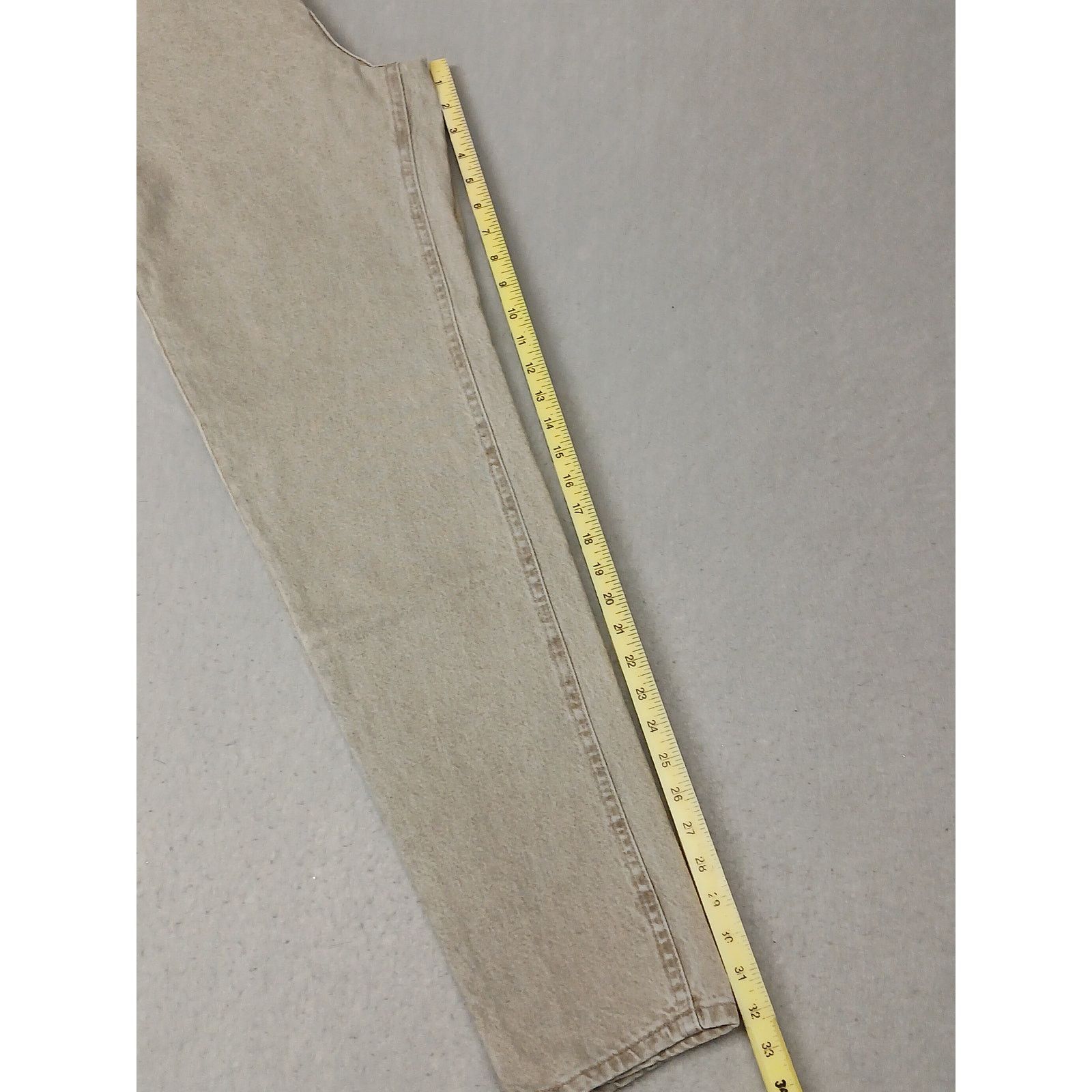 Lee Lee (8L) Vintage High Rise Straight Tan Denim Jeans Size 30" / US 8 / IT 44 - 4 Thumbnail