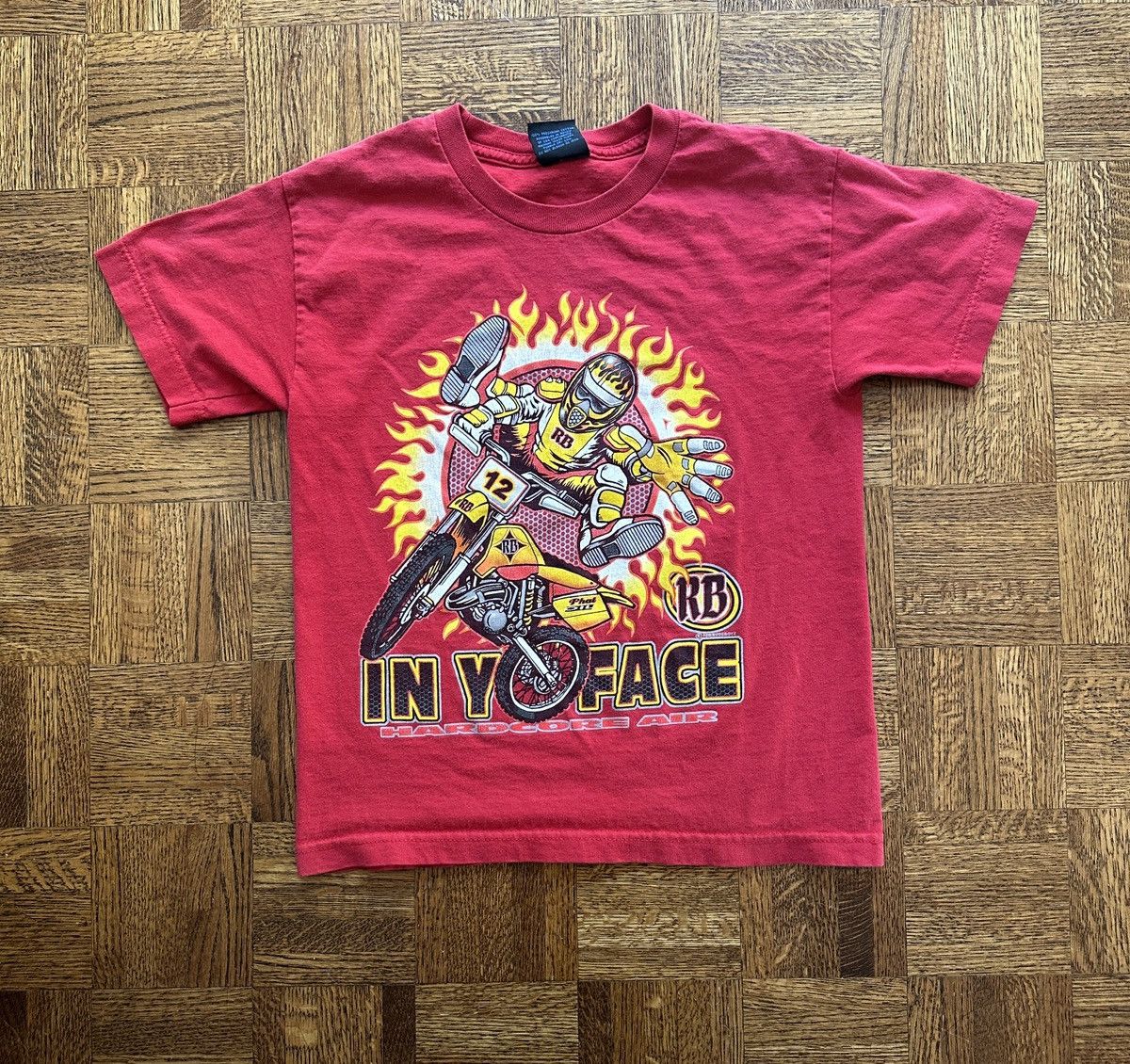 Vintage Vintage Y2K In Yo Face Motocross Graphic Tee Size US XS / EU 42 / 0 - 1 Thumbnail